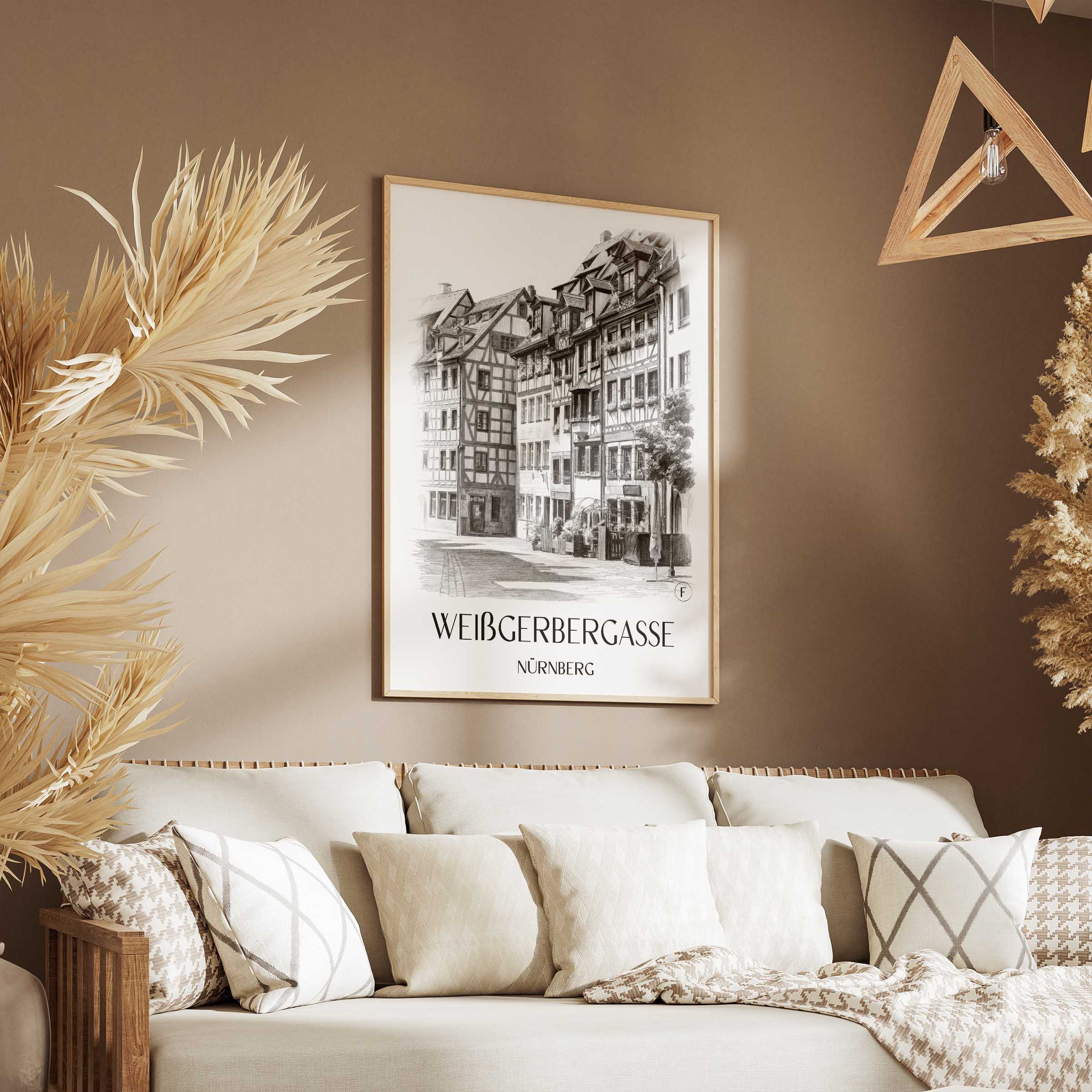 weißgerbergasse-nürnberg-deutschland-poster-bleistift-zeichnung-drawing