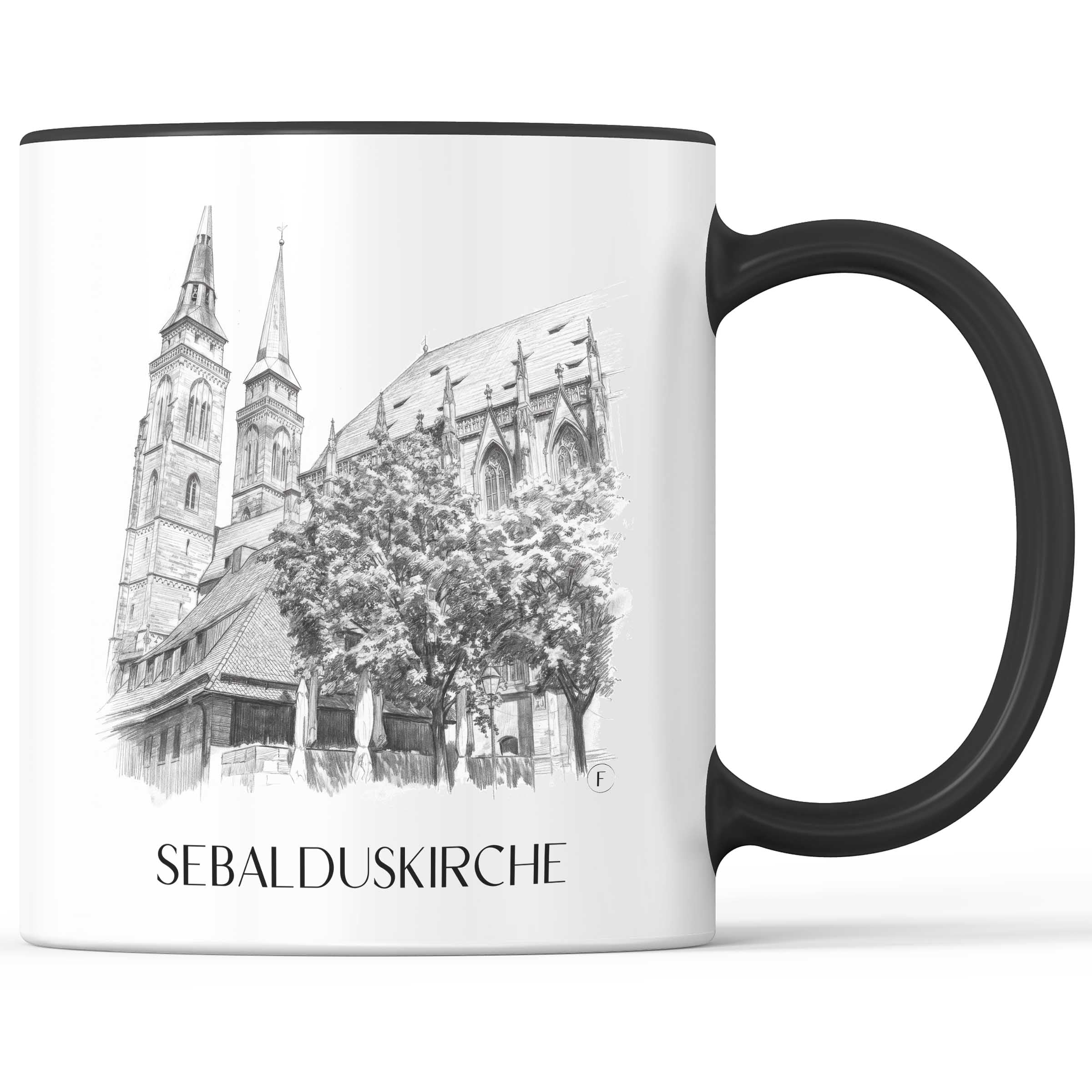 sebalduskirche-nürnberg-deutschland-kaffeebecher-bleistift-zeichnung-drawing
