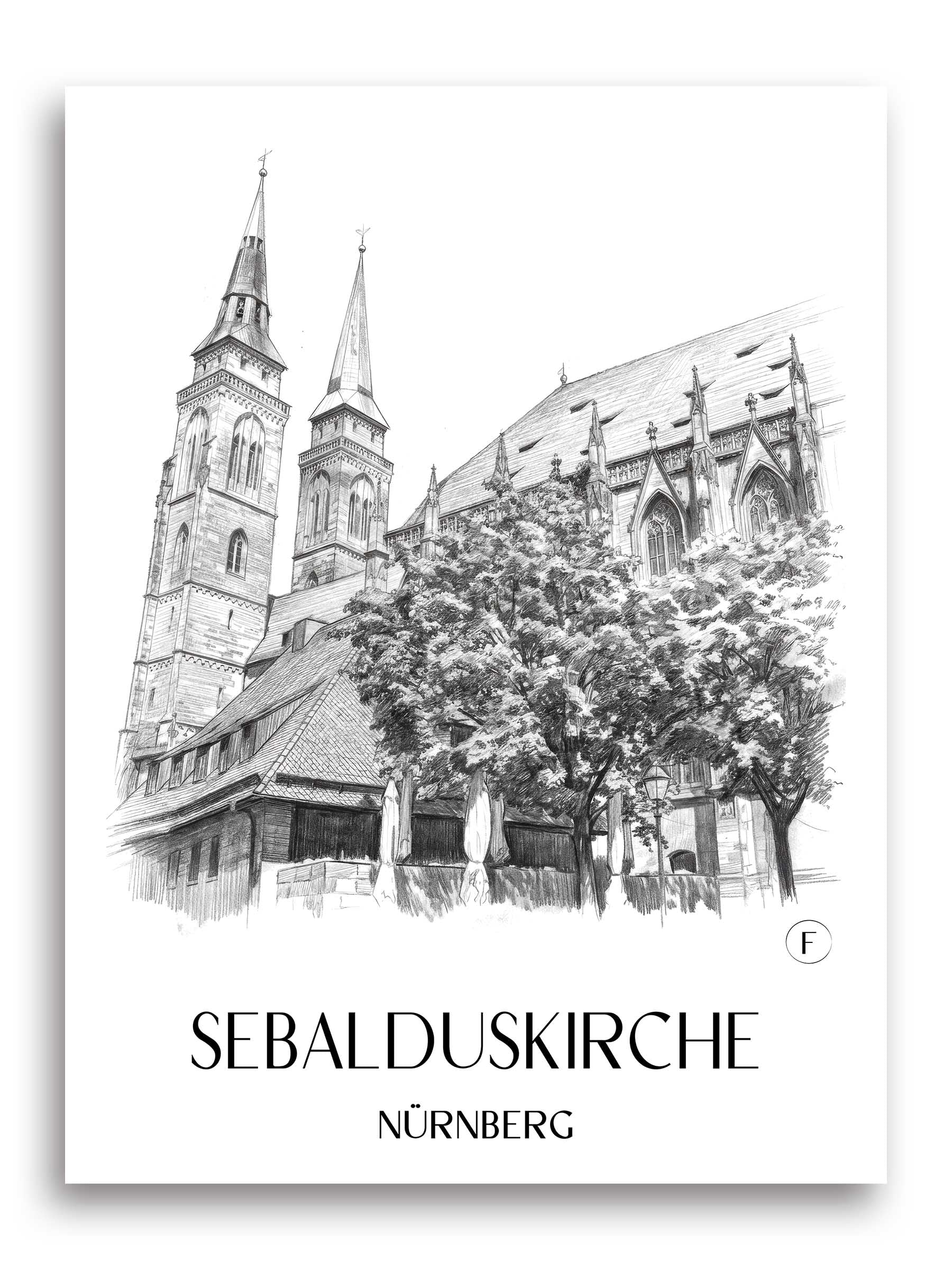 sebalduskirche-nürnberg-deutschland-poster-bleistift-zeichnung-drawing