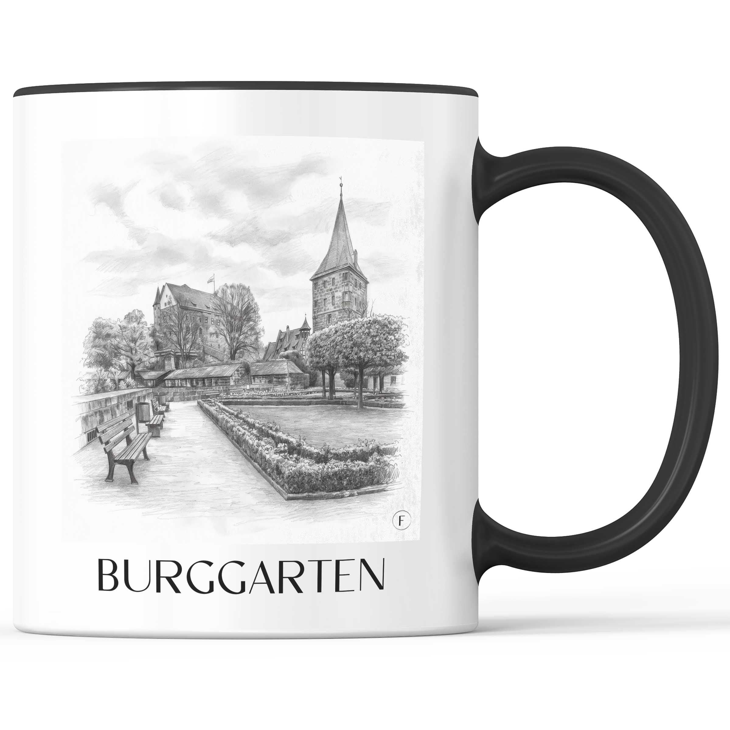 burggarten-nürnberg-deutschland-kaffeebecher-bleistift-zeichnung-drawing