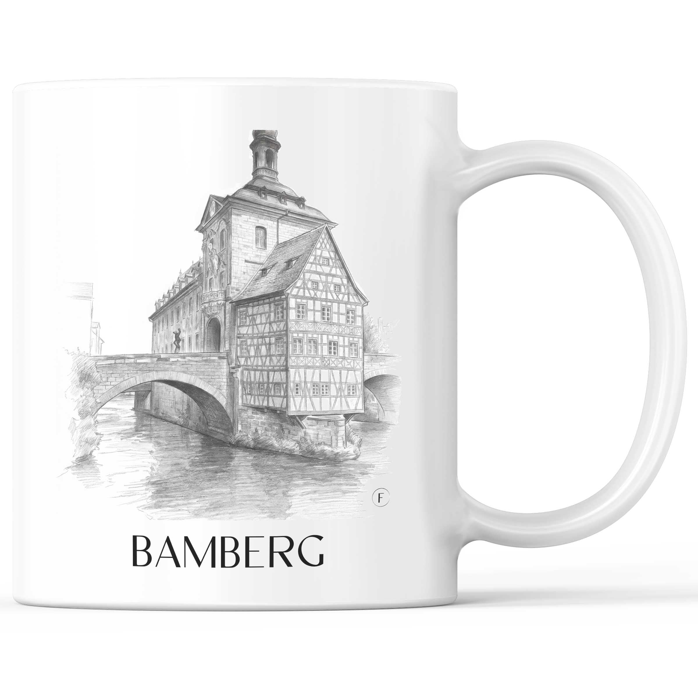 Bamberg - Deutschland Becher - Kaffeetasse im Zeichnung Stil