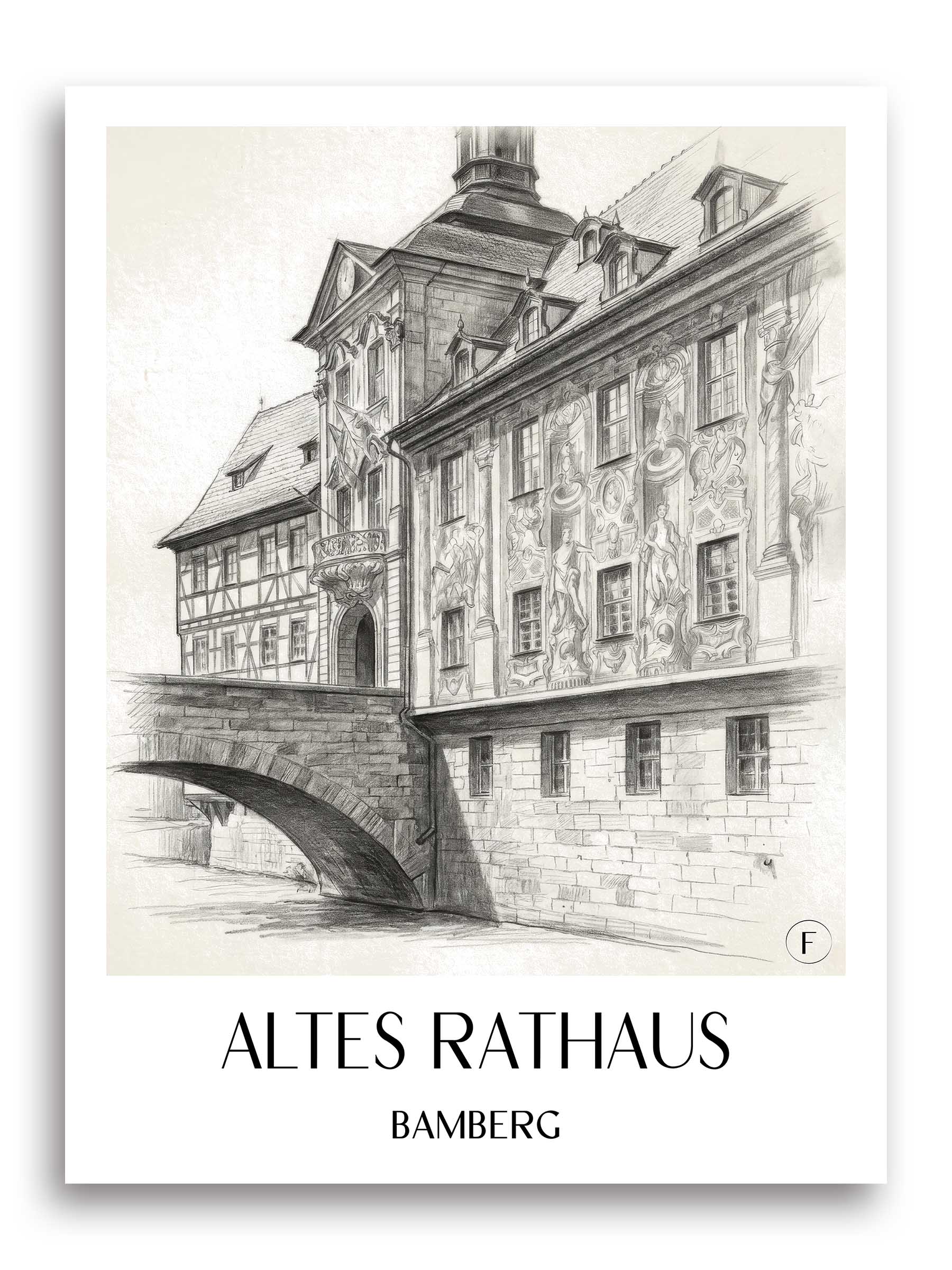 altes-rathaus-bamberg-deutschland-poster-bleistift-zeichnung-drawing