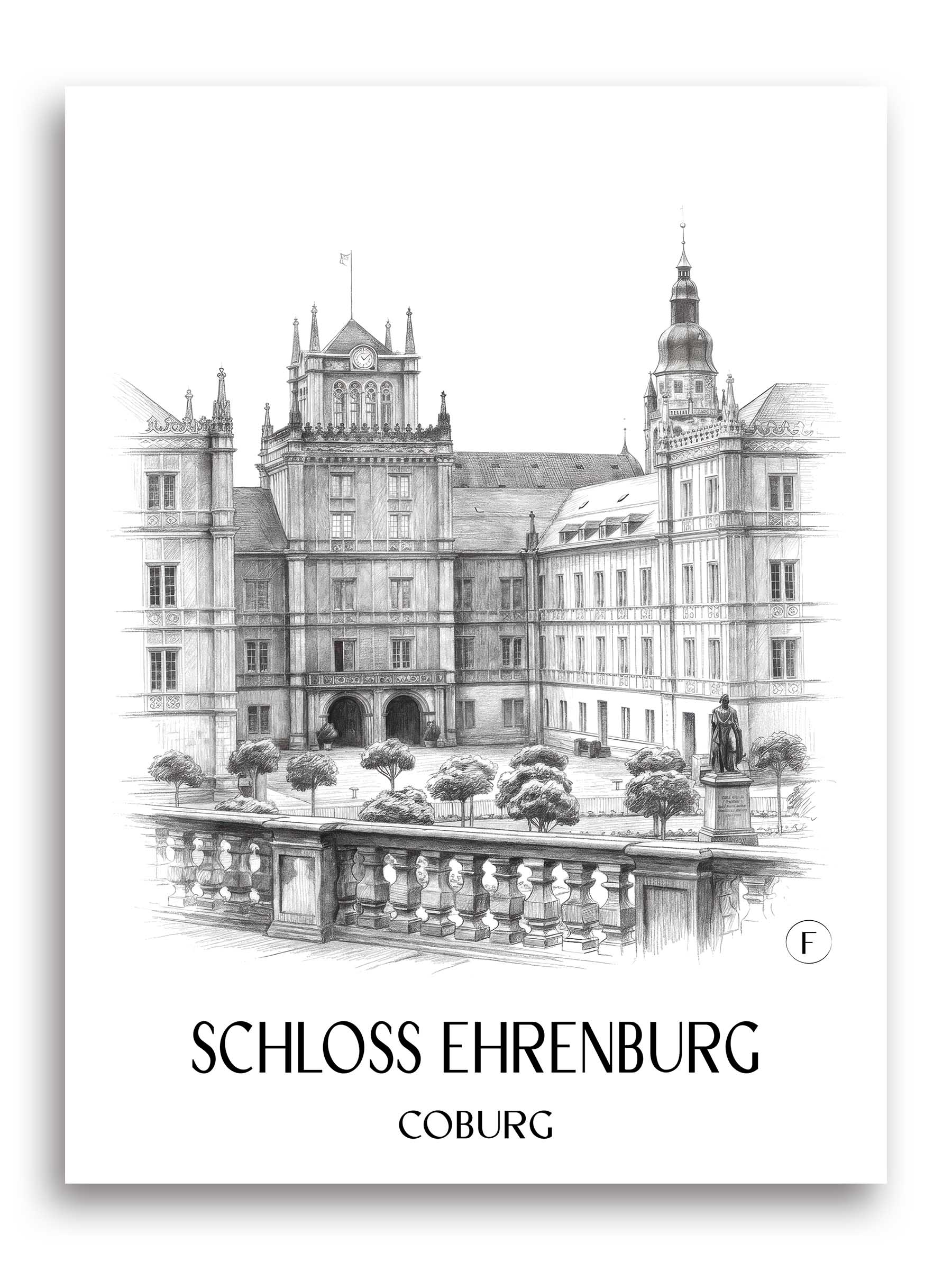 schloss-ehrenburg-coburg-deutschland-poster-bleistift-zeichnung-drawing