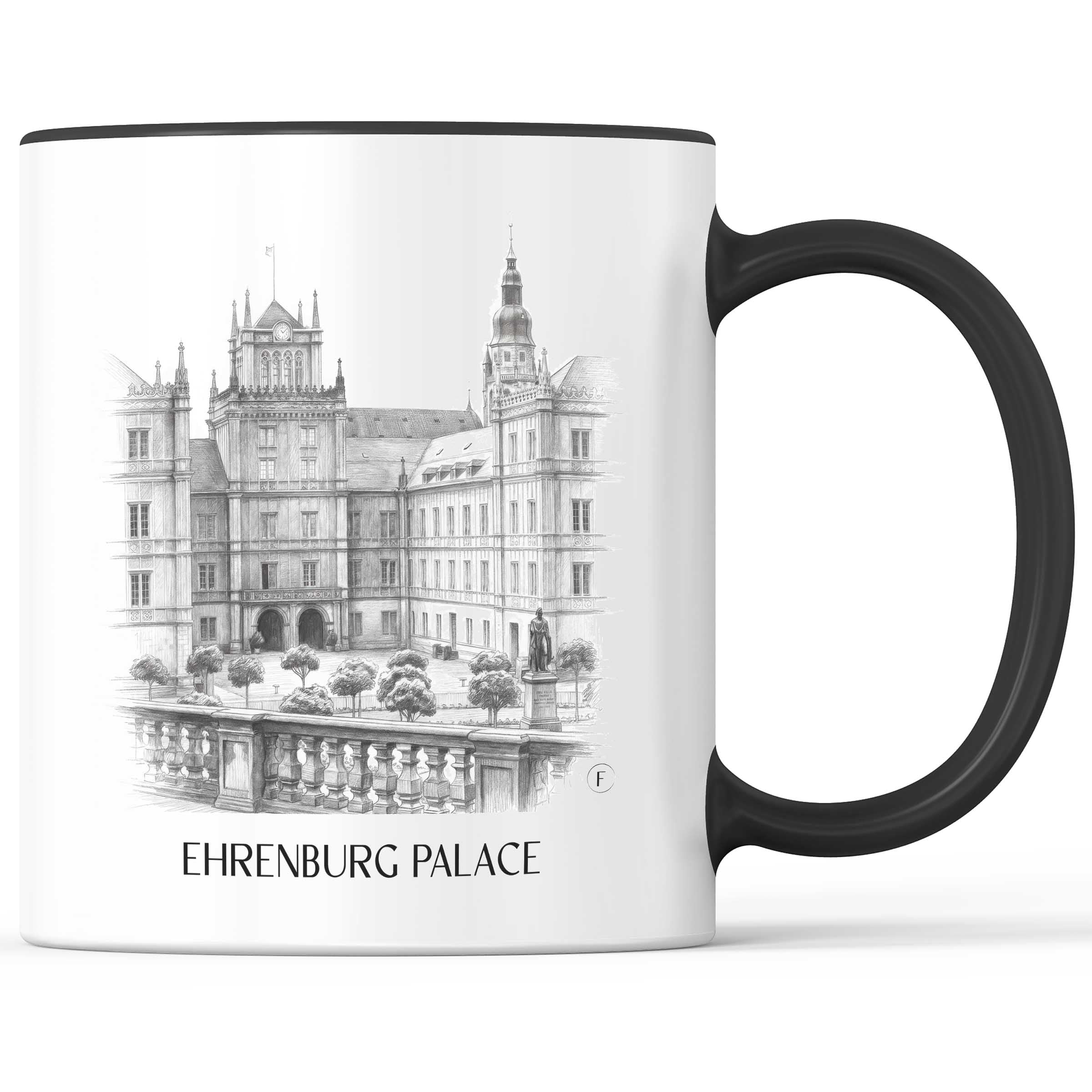 Schloss Ehrenburg Kaffeebecher - Coburg - Deutschland Becher - Kaffeetasse im Zeichnung Stil