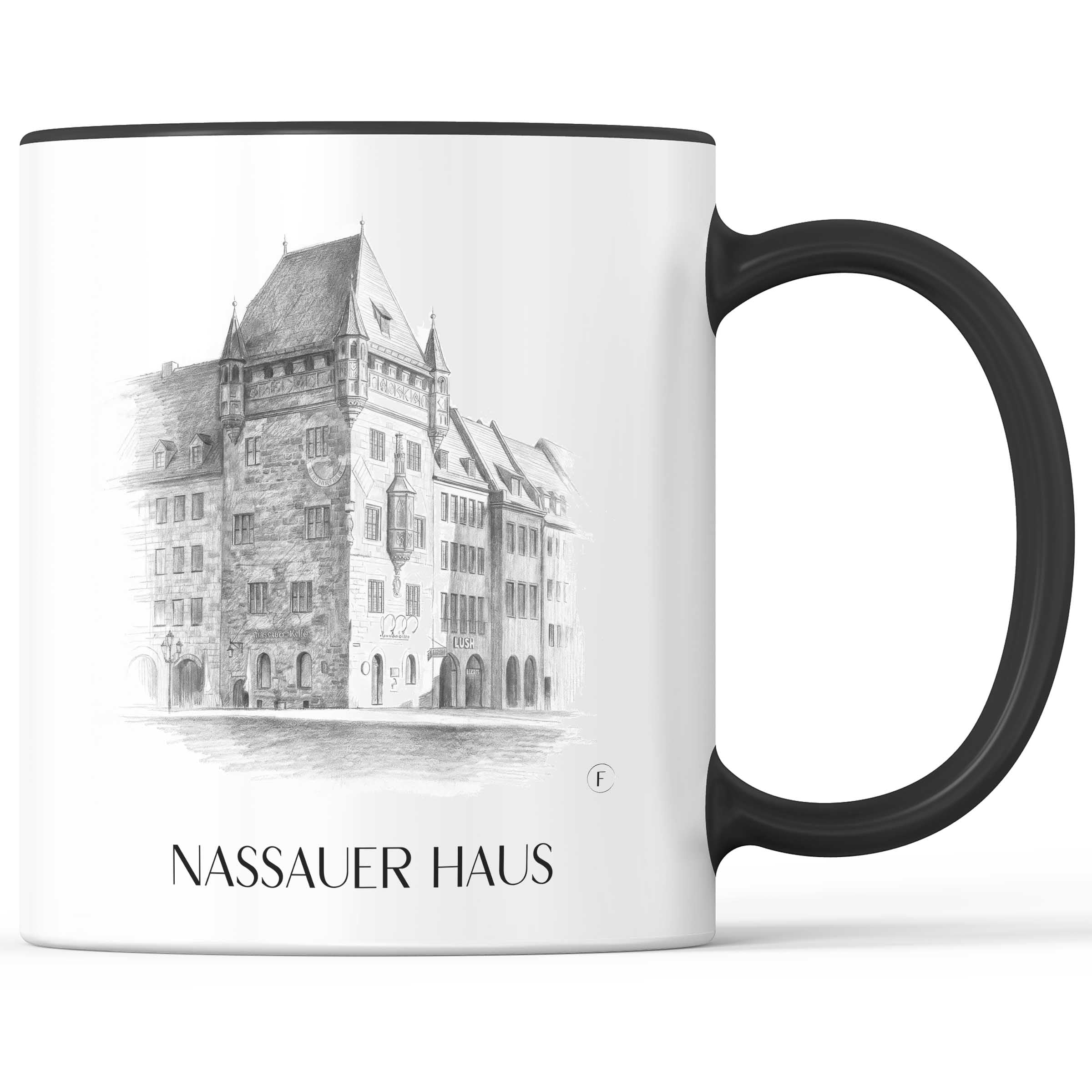 nassauer-haus-nürnberg-deutschland-kaffeebecher-bleistift-zeichnung-drawing