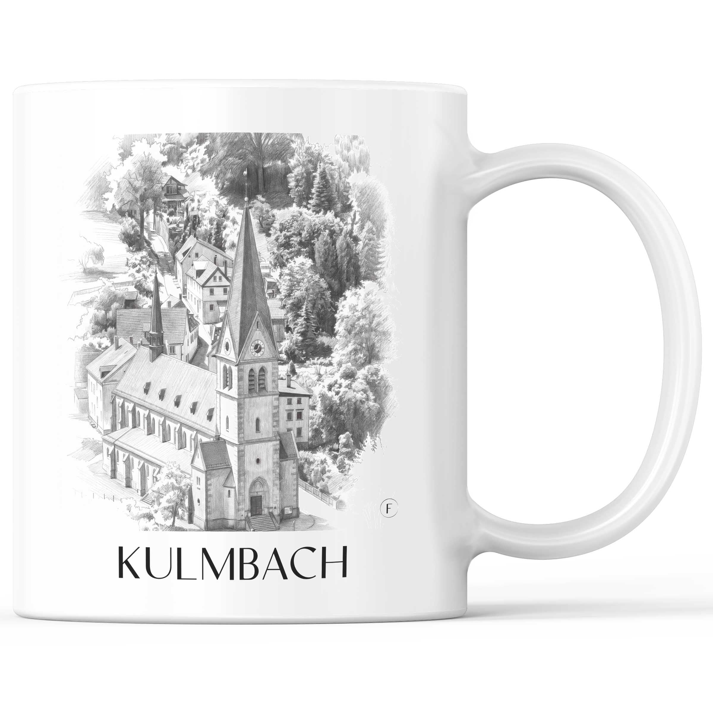 Kulmbach - Deutschland Becher - Kaffeetasse im Zeichnung Stil