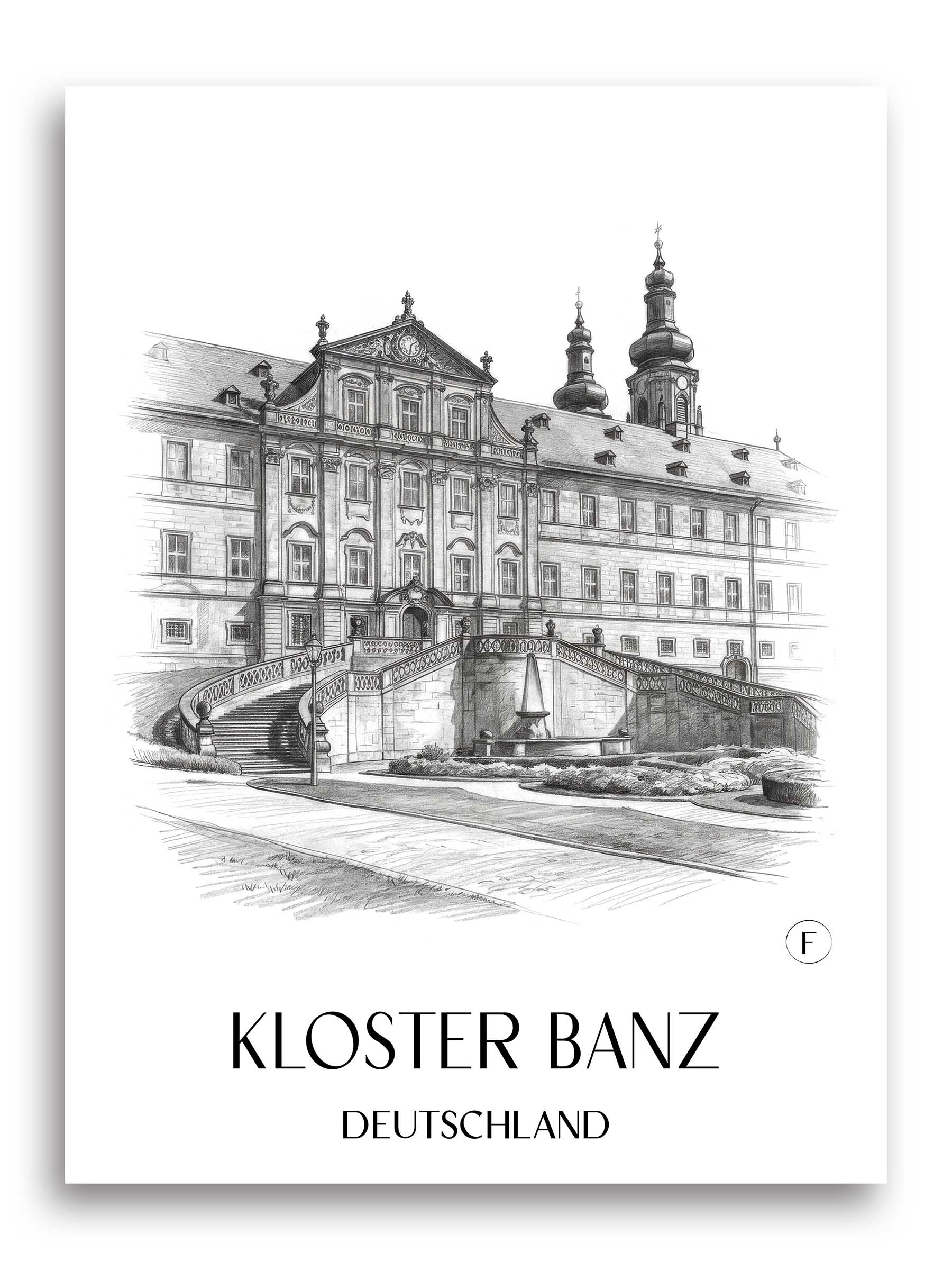 kloster-banz-deutschland-poster-bleistift-zeichnung-drawing