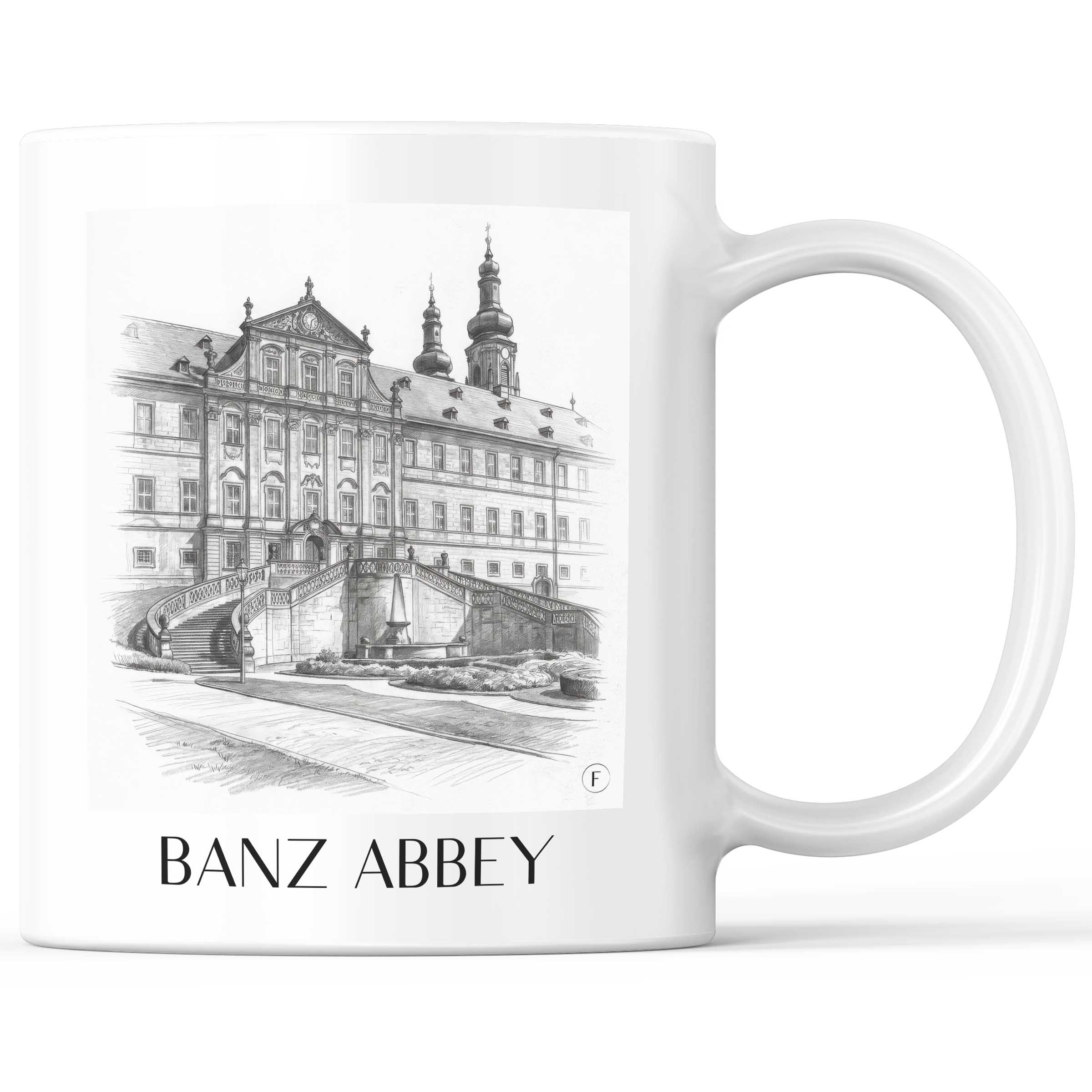 Kloster Banz - Deutschland Becher - Kaffeetasse im Zeichnung Stil
