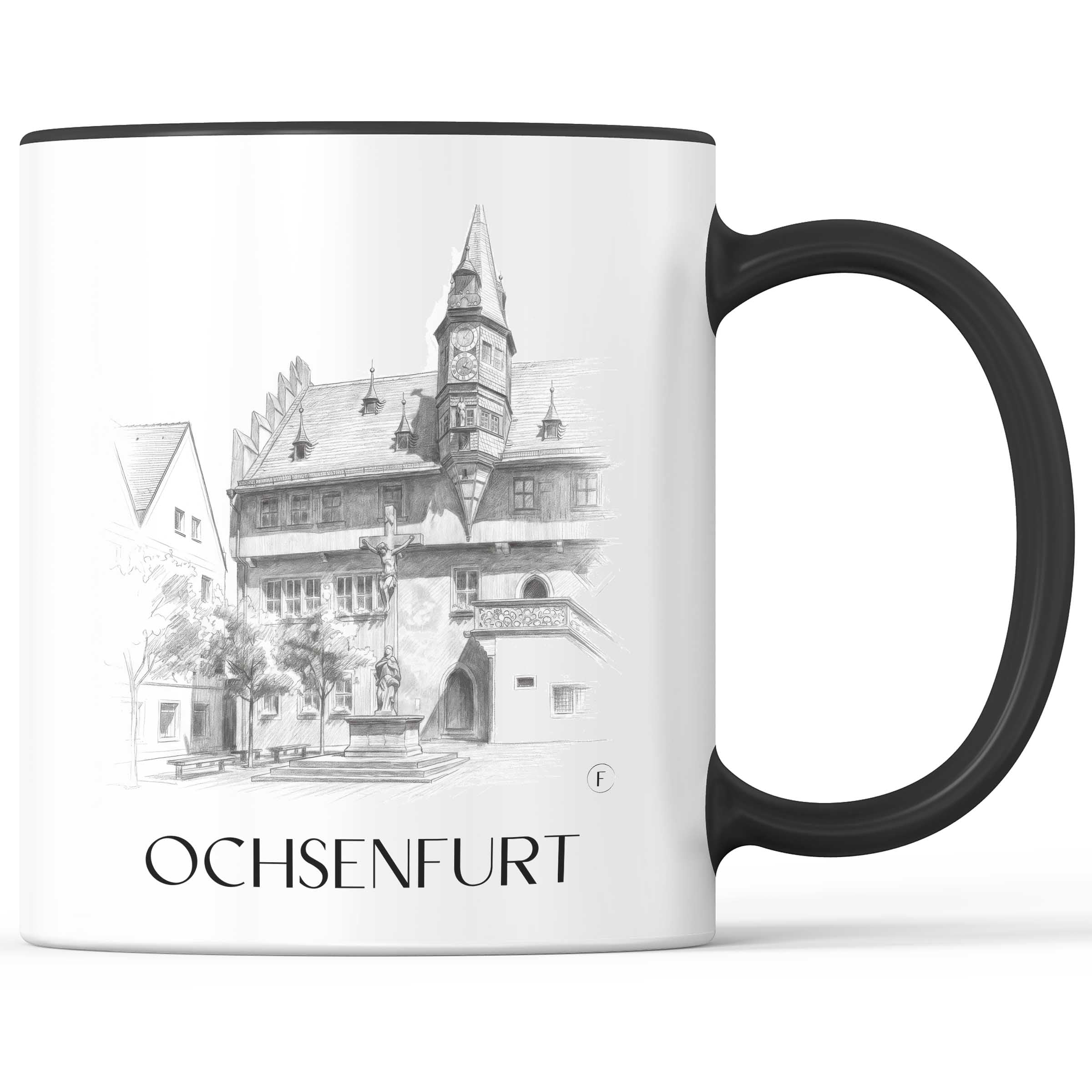 Ochsenfurt - Deutschland Becher - Kaffeetasse im Zeichnung Stil
