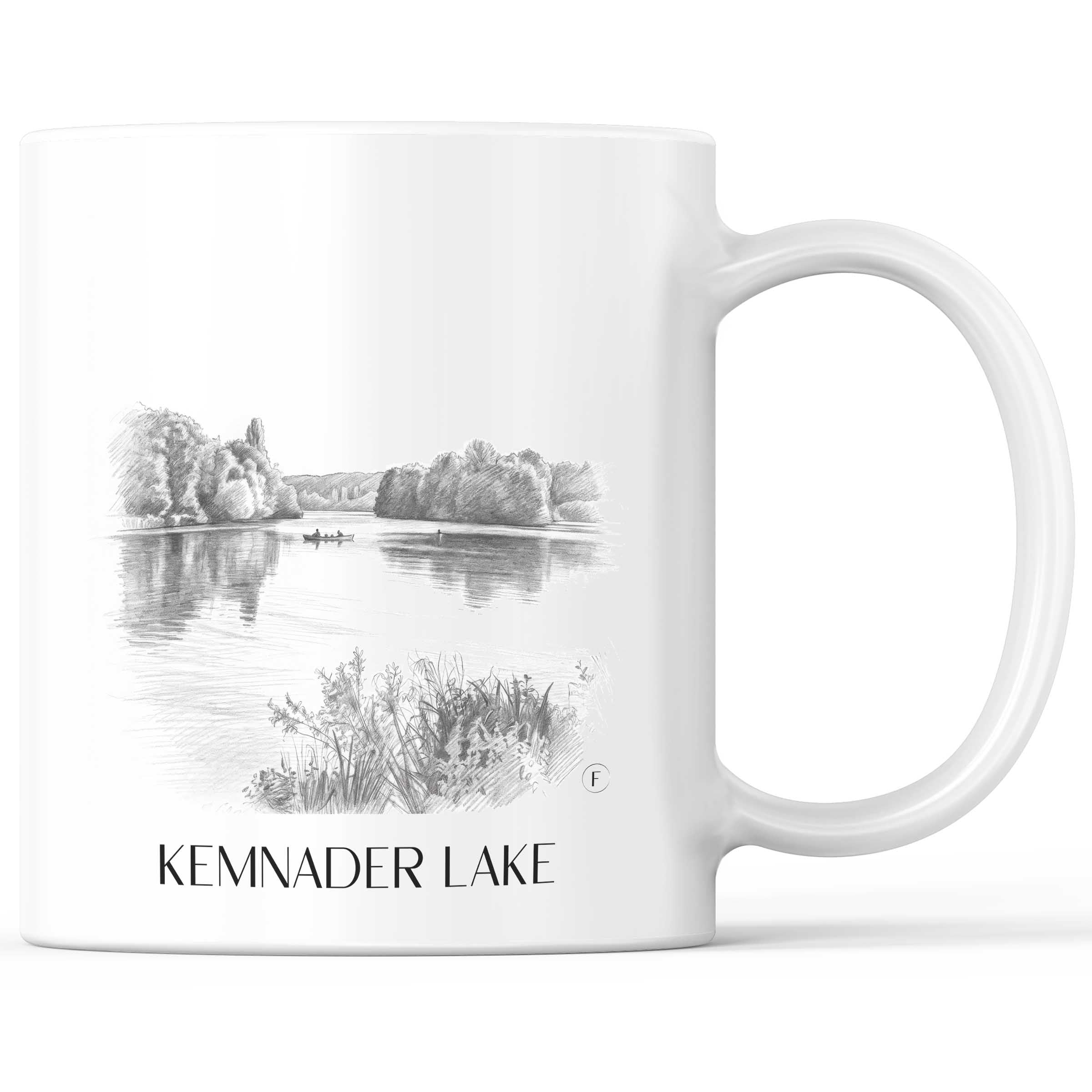 Kemnader See Kaffeebecher - Bochum - Deutschland Becher - Kaffeetasse im Zeichnung Stil