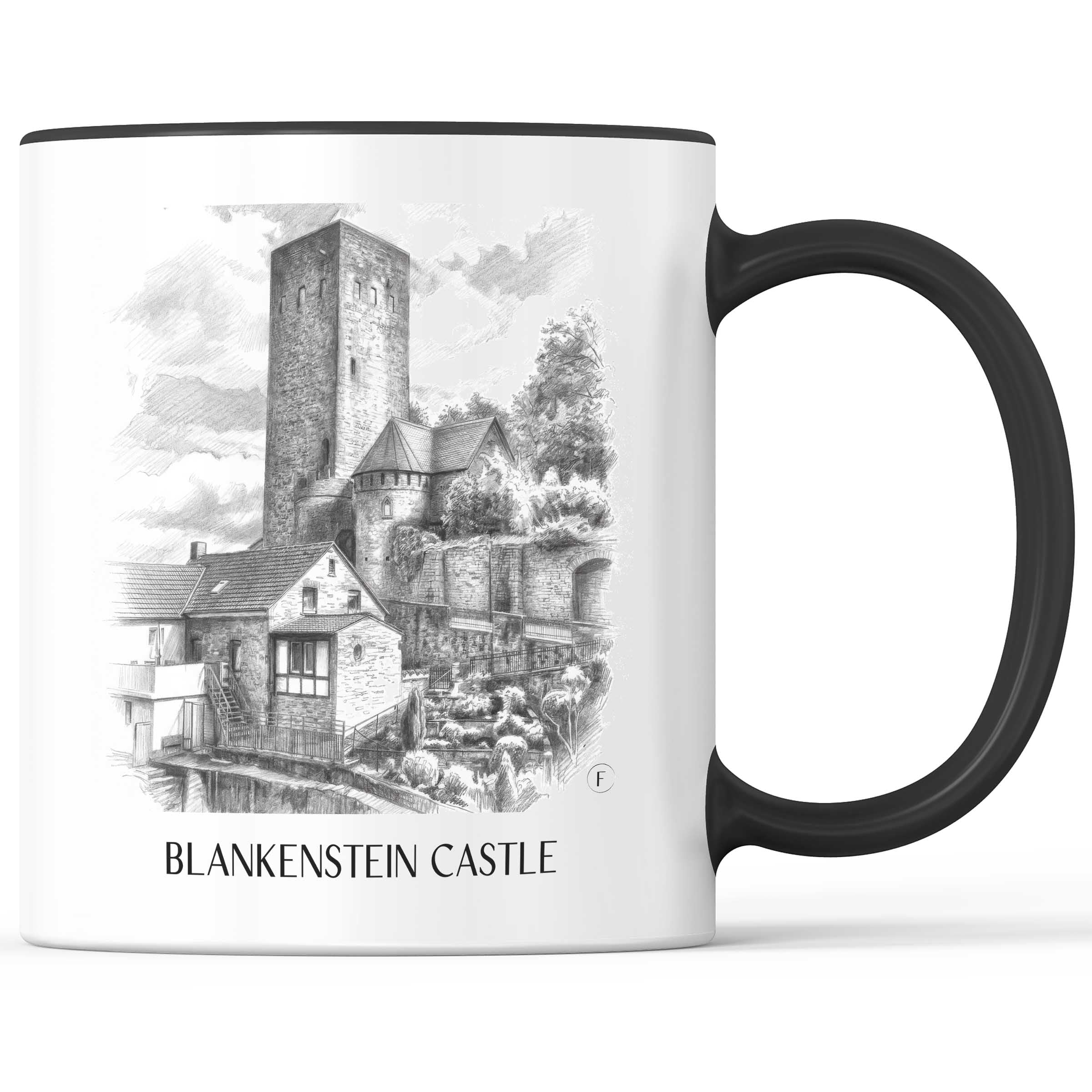 Burg Blankenstein Kaffeebecher - Hattingen - Deutschland Becher - Kaffeetasse im Zeichnung Stil