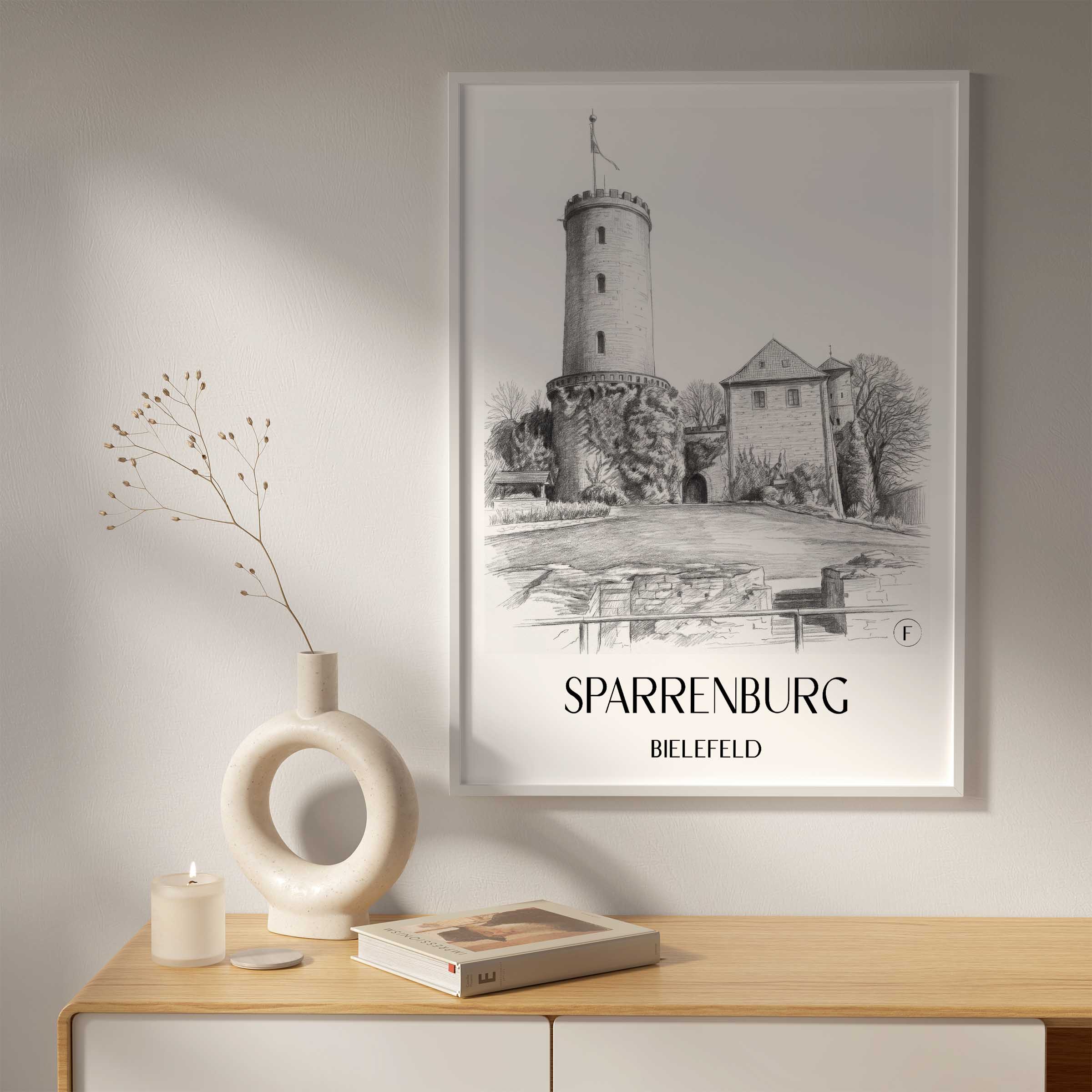 sparrenburg-bielefeld-deutschland-poster-bleistift-zeichnung-drawing