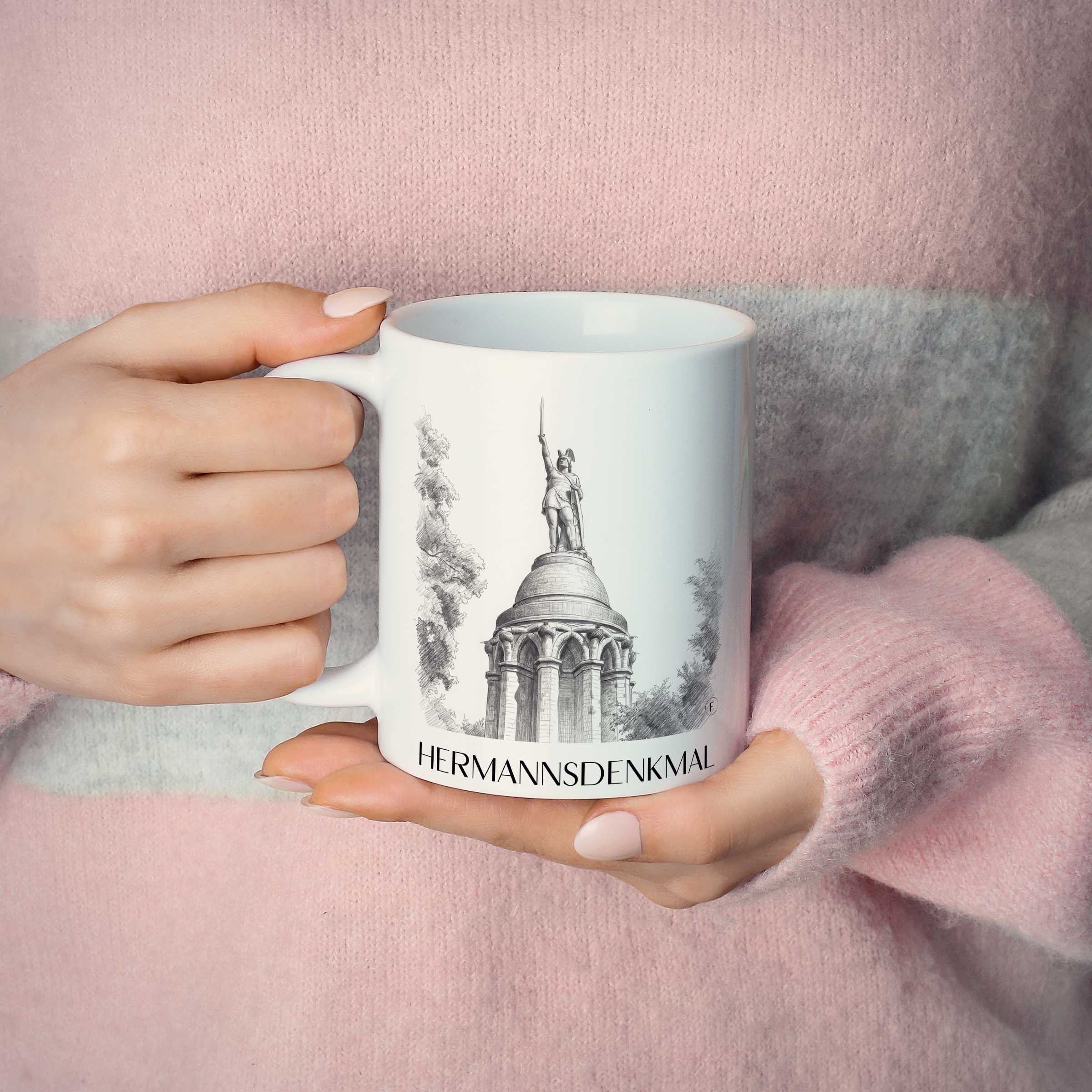 hermannsdenkmal-detmold-deutschland-kaffeebecher-bleistift-zeichnung-drawing