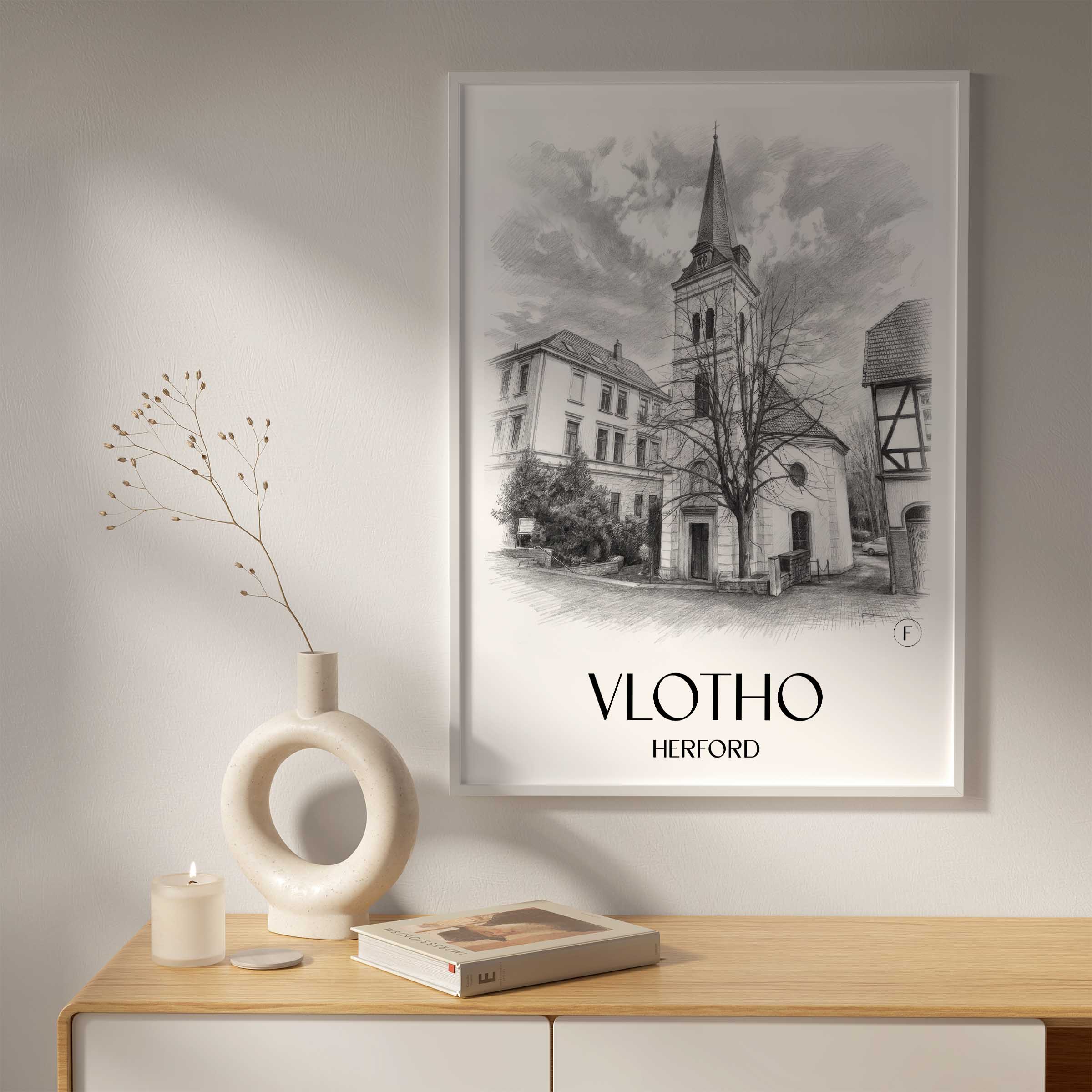 vlotho-herford-deutschland-poster-bleistift-zeichnung-drawing