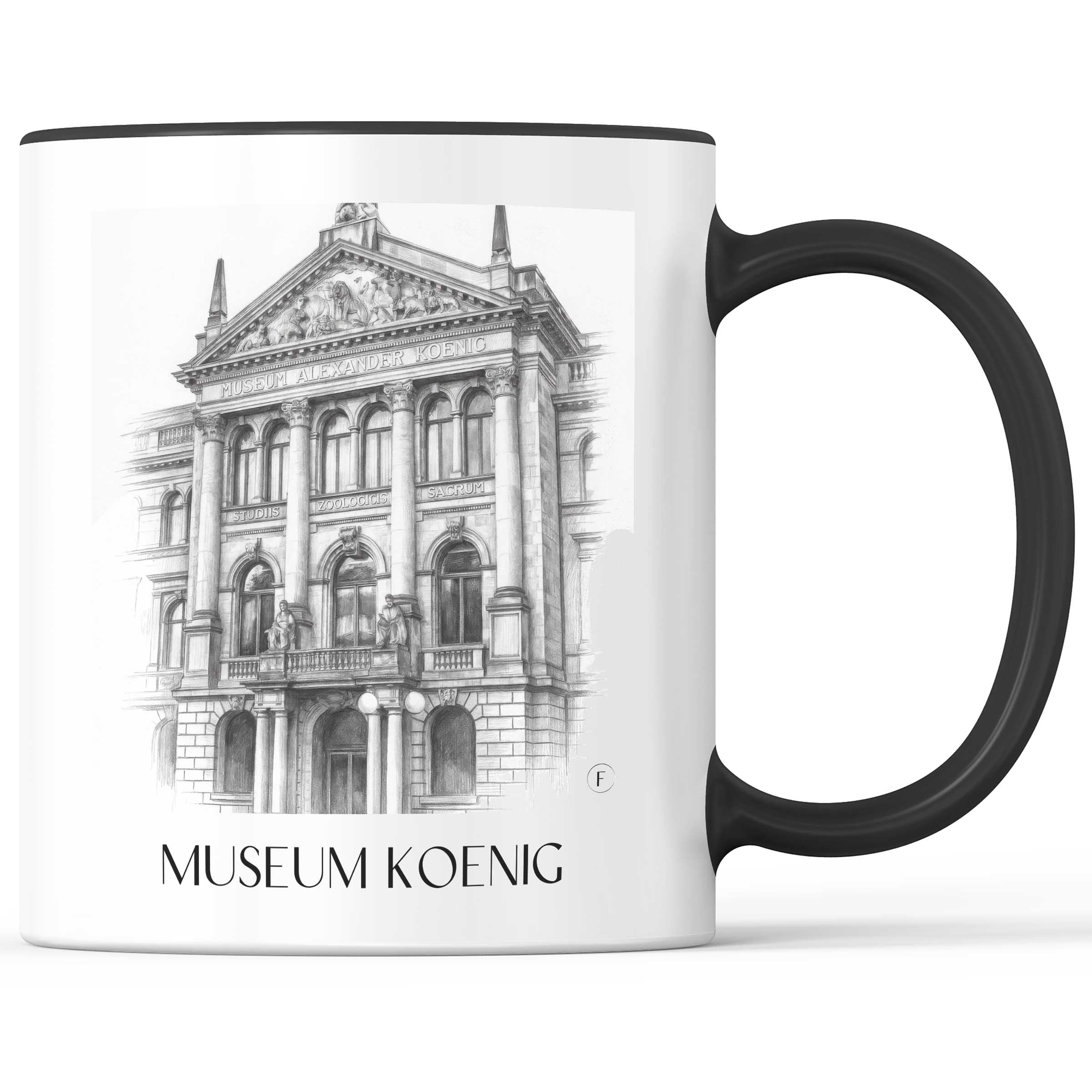 Museum Koenig Kaffeebecher - Bonn - Deutschland Becher - Kaffeetasse im Zeichnung Stil