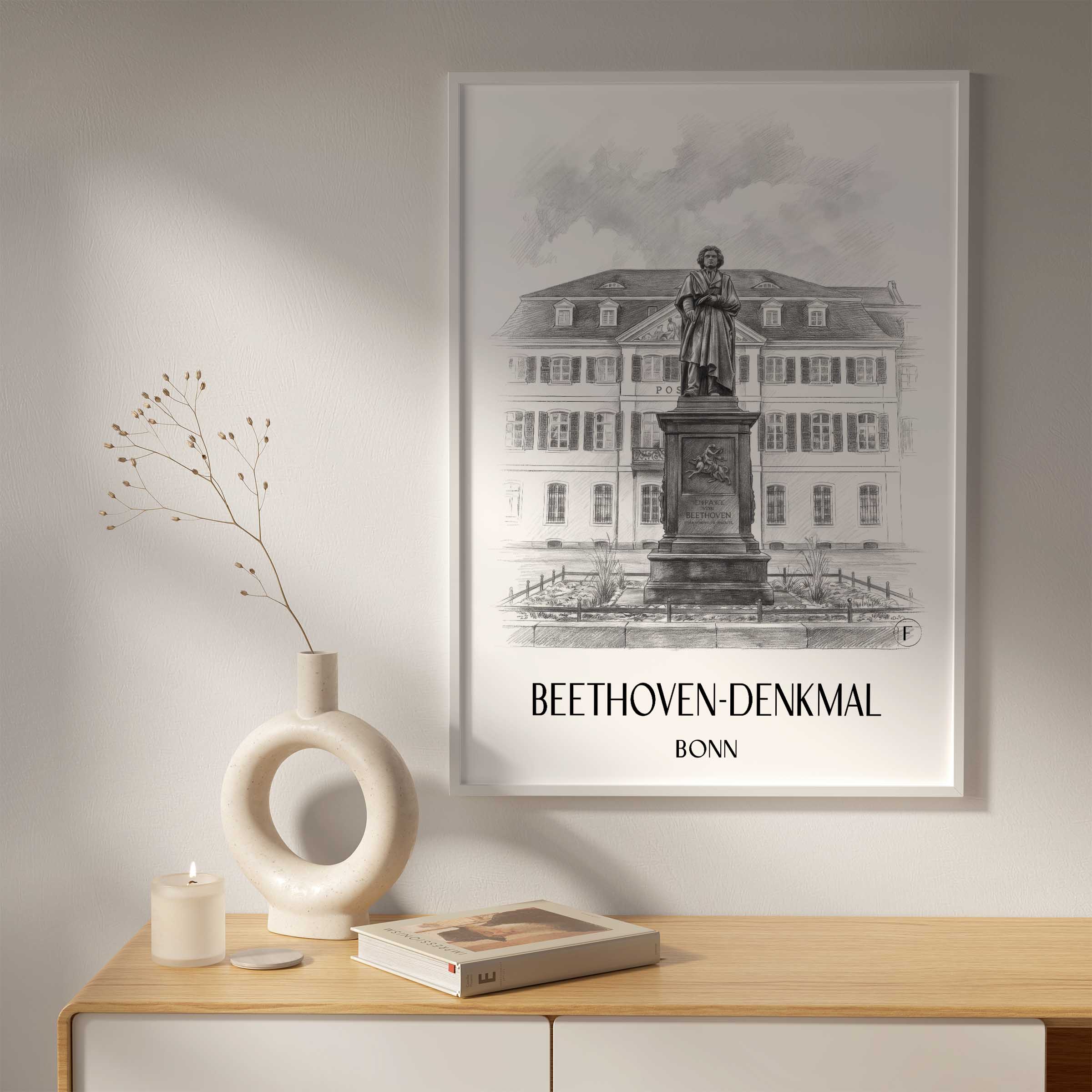 beethoven-denkmal-bonn-deutschland-poster-bleistift-zeichnung-drawing