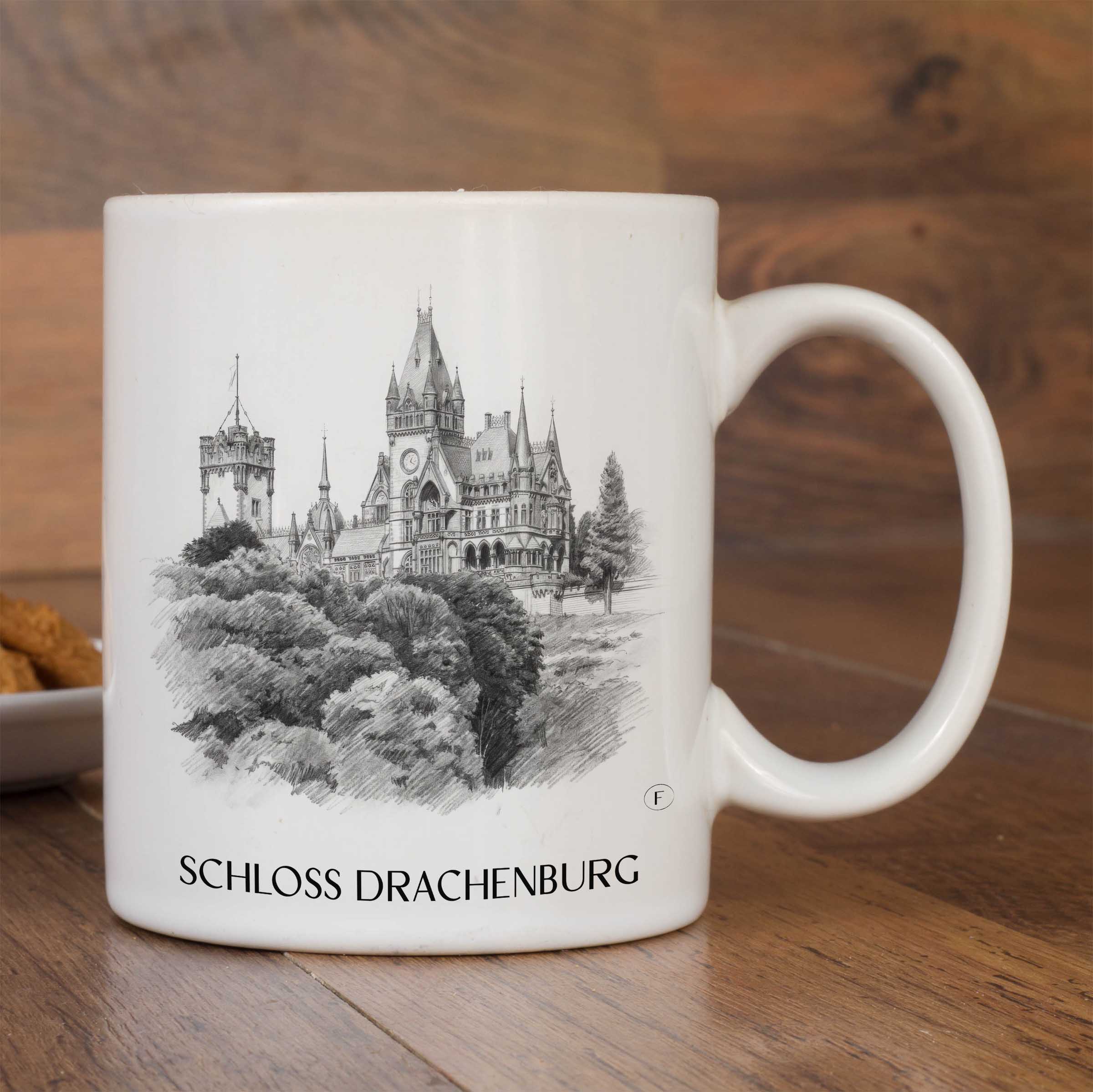 schloss-drachenburg-königswinter-deutschland-kaffeebecher-bleistift-zeichnung-drawing