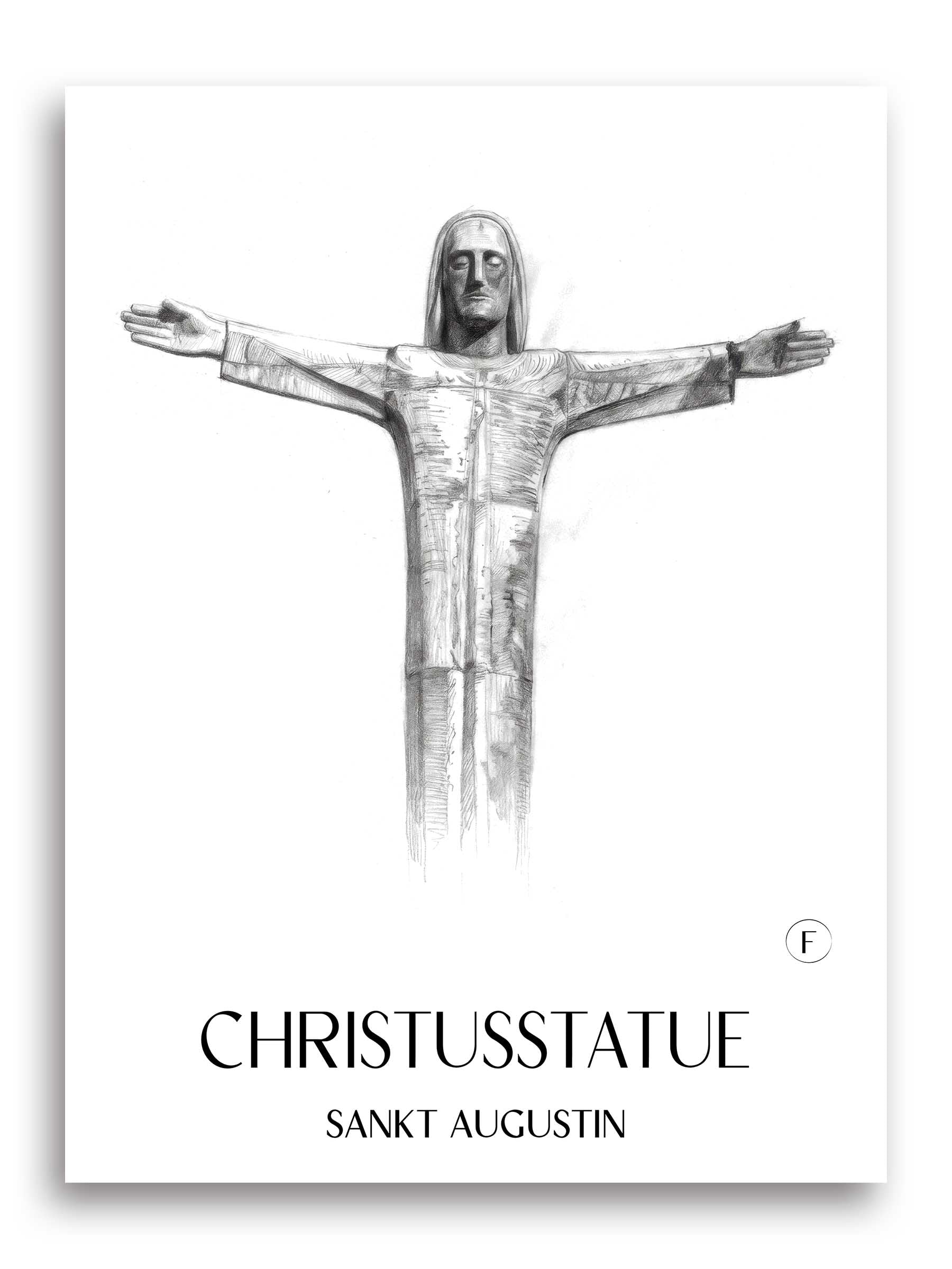 christusstatue-sankt-augustin-deutschland-poster-bleistift-zeichnung-drawing