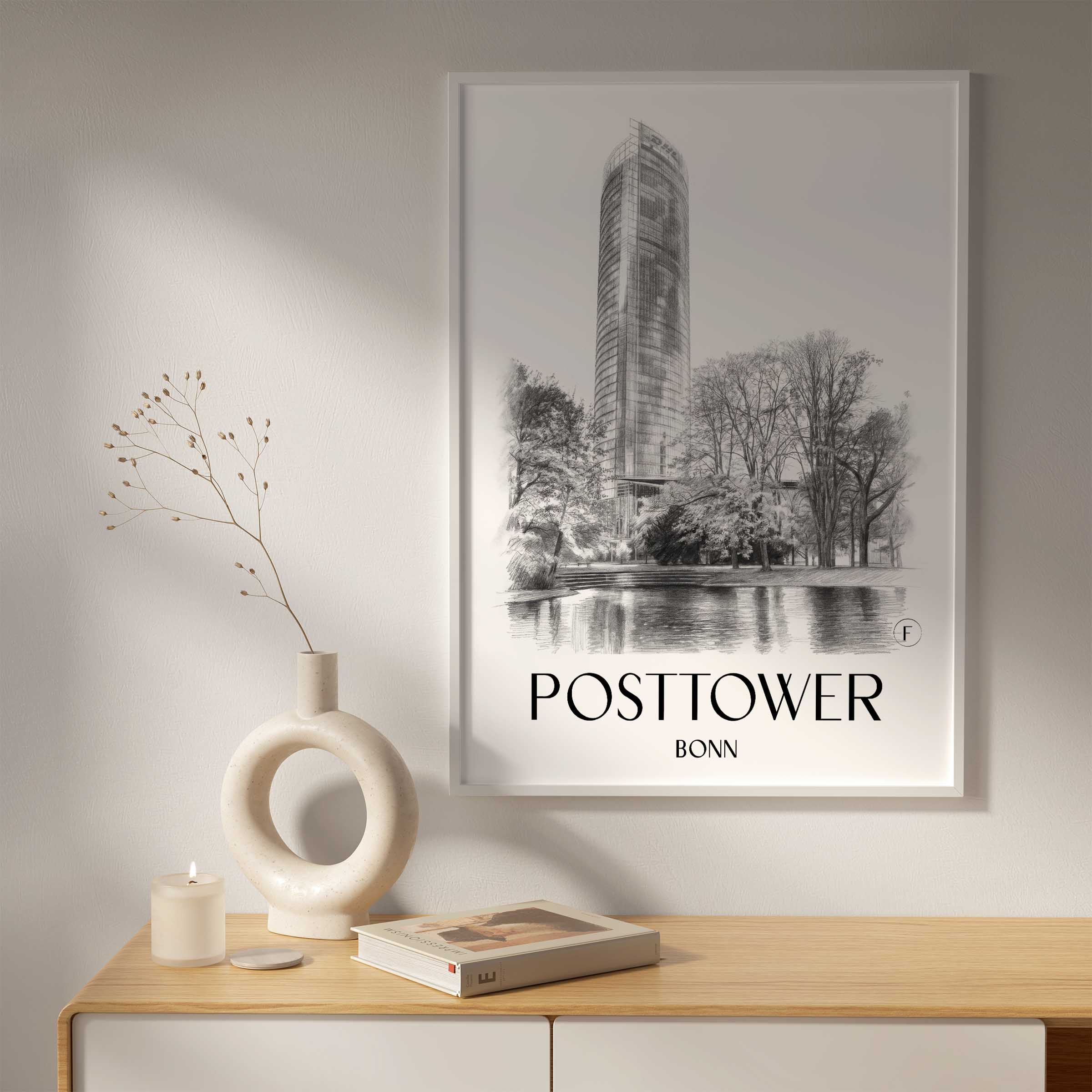 posttower-bonn-deutschland-poster-bleistift-zeichnung-drawing