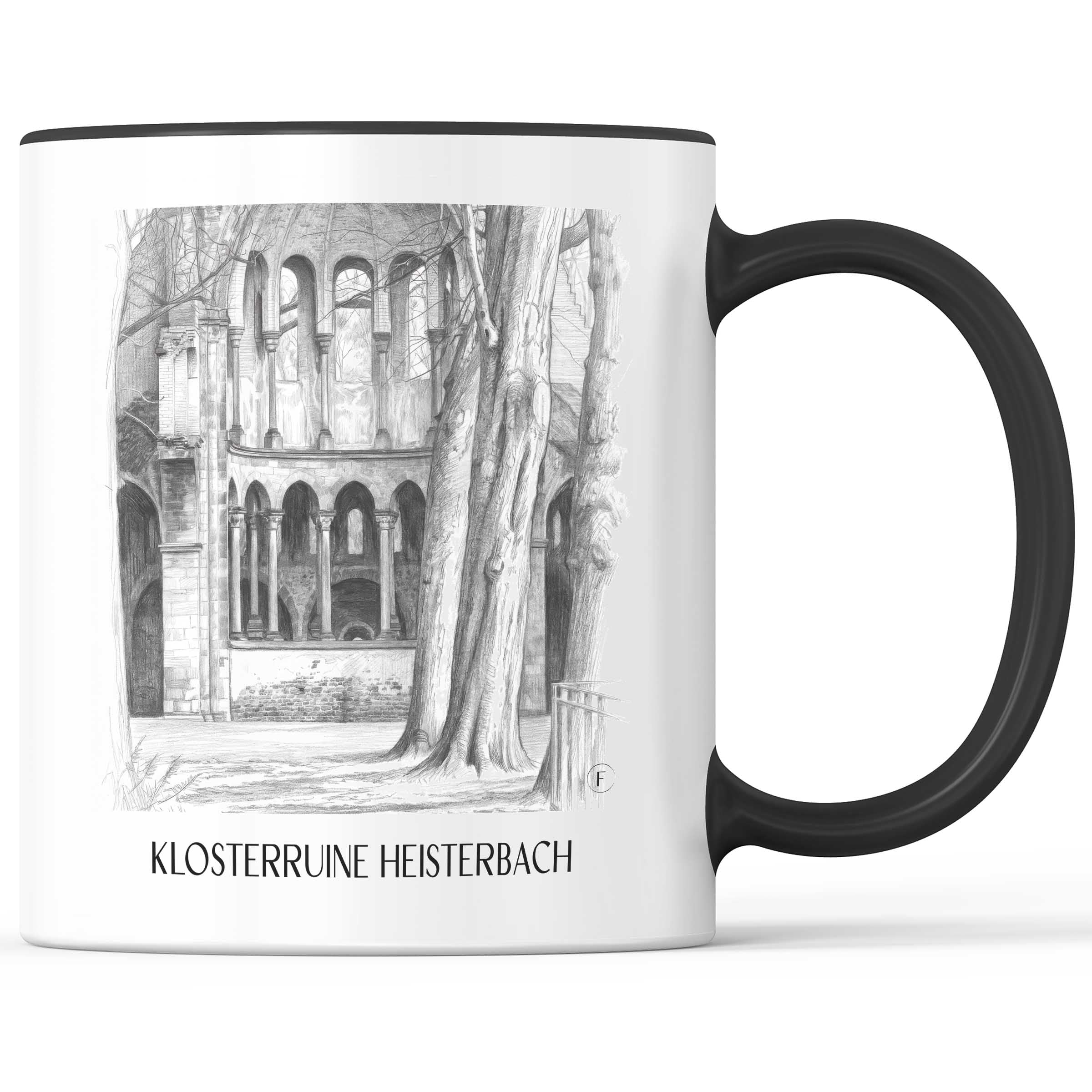 klosterruine-heisterbach-königswinter-deutschland-kaffeebecher-bleistift-zeichnung-drawing