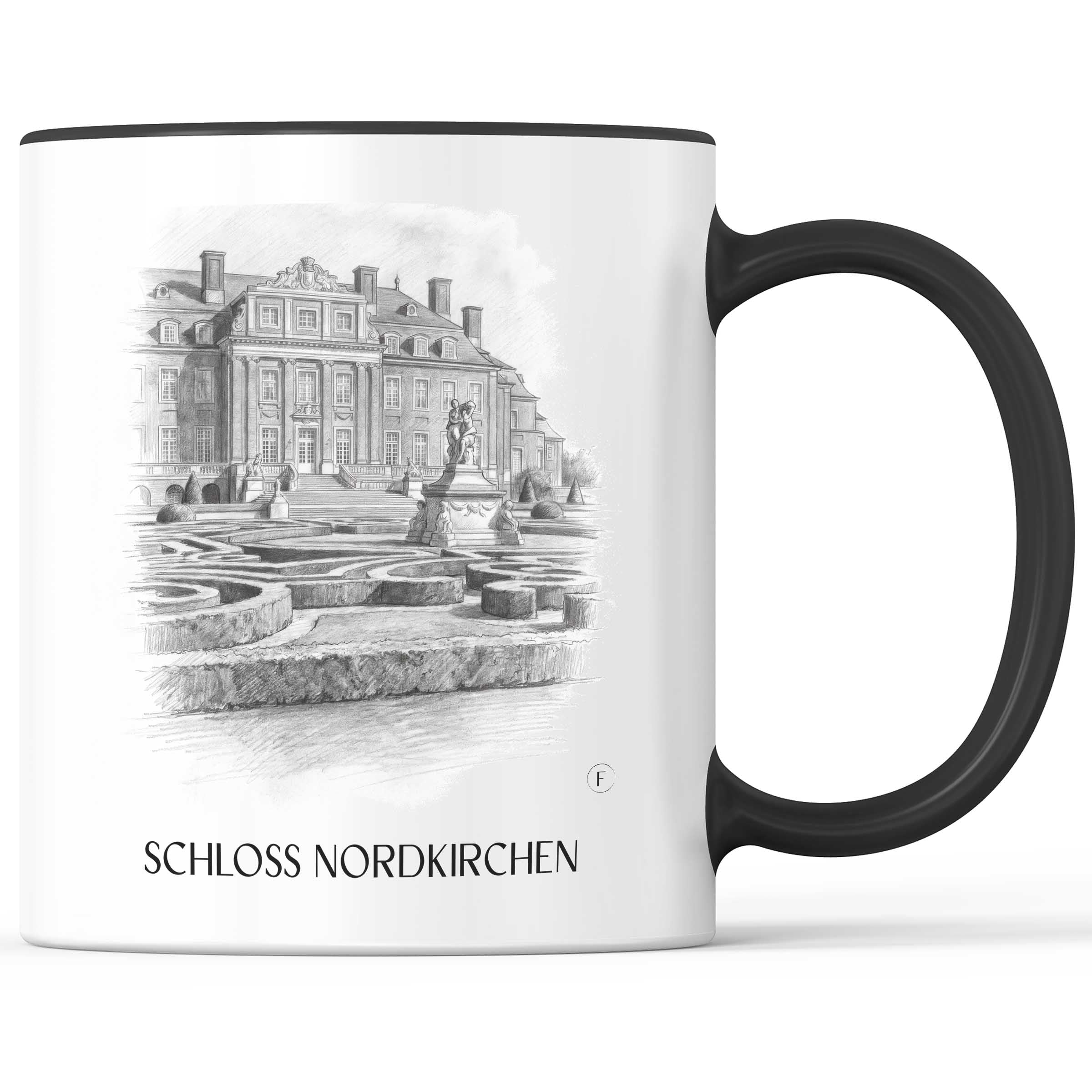 schloss-nordkirchen-münsterland-deutschland-kaffeebecher-bleistift-zeichnung-drawing