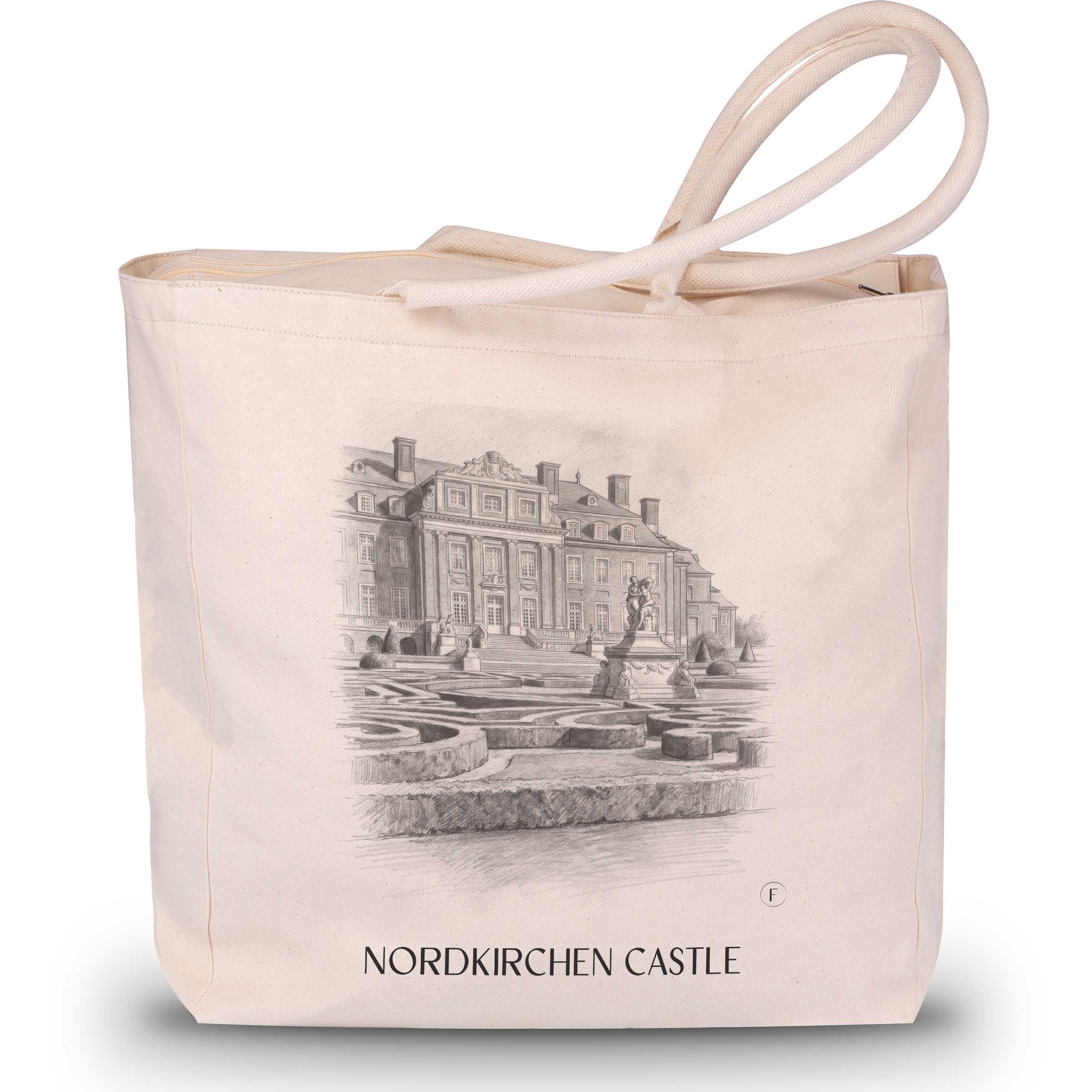 Nordkirchen Castle Shopping Bag - Münsterland - Germany Tote Bag - Drawing Style Shopping Bag