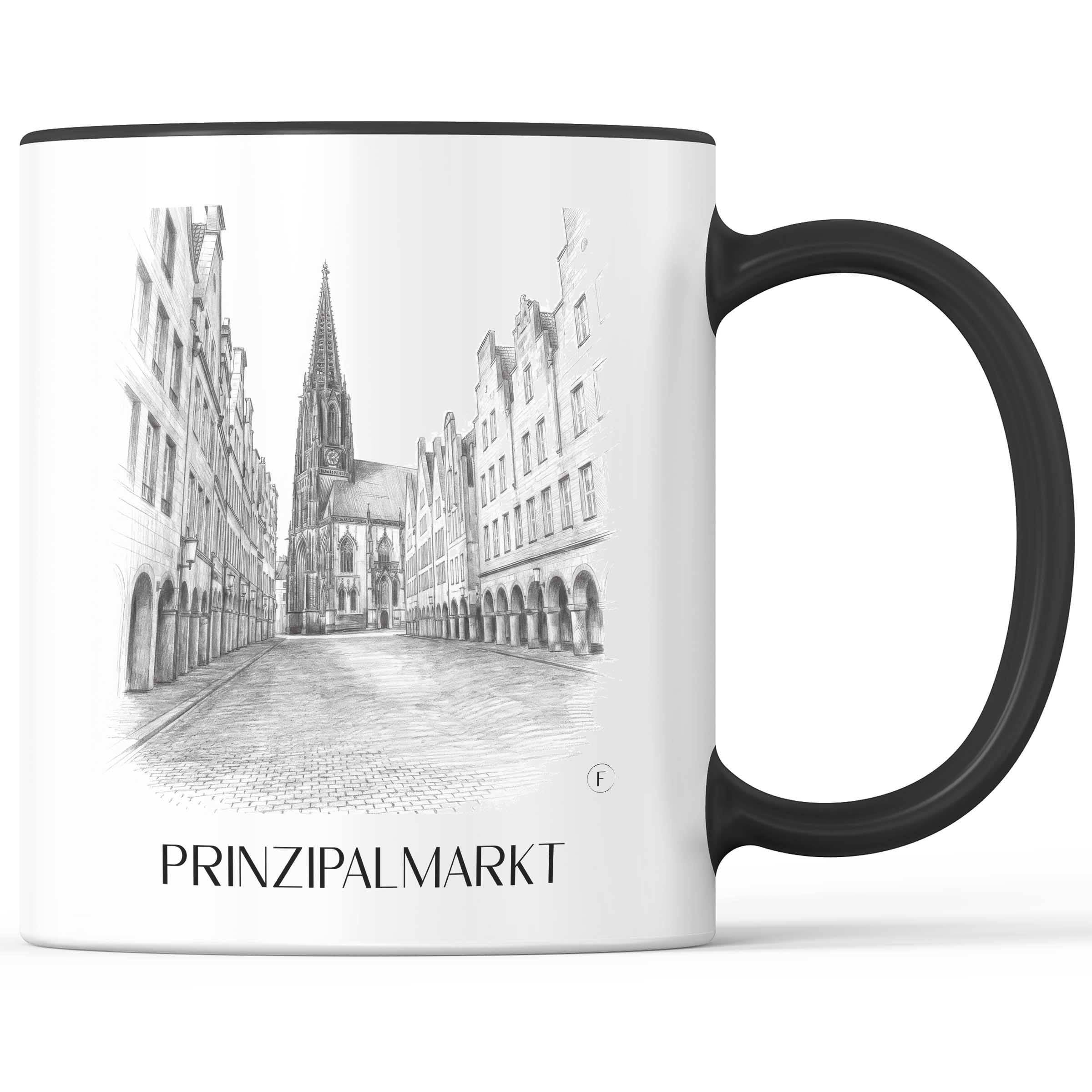 prinzipalmarkt-münster-deutschland-kaffeebecher-bleistift-zeichnung-drawing