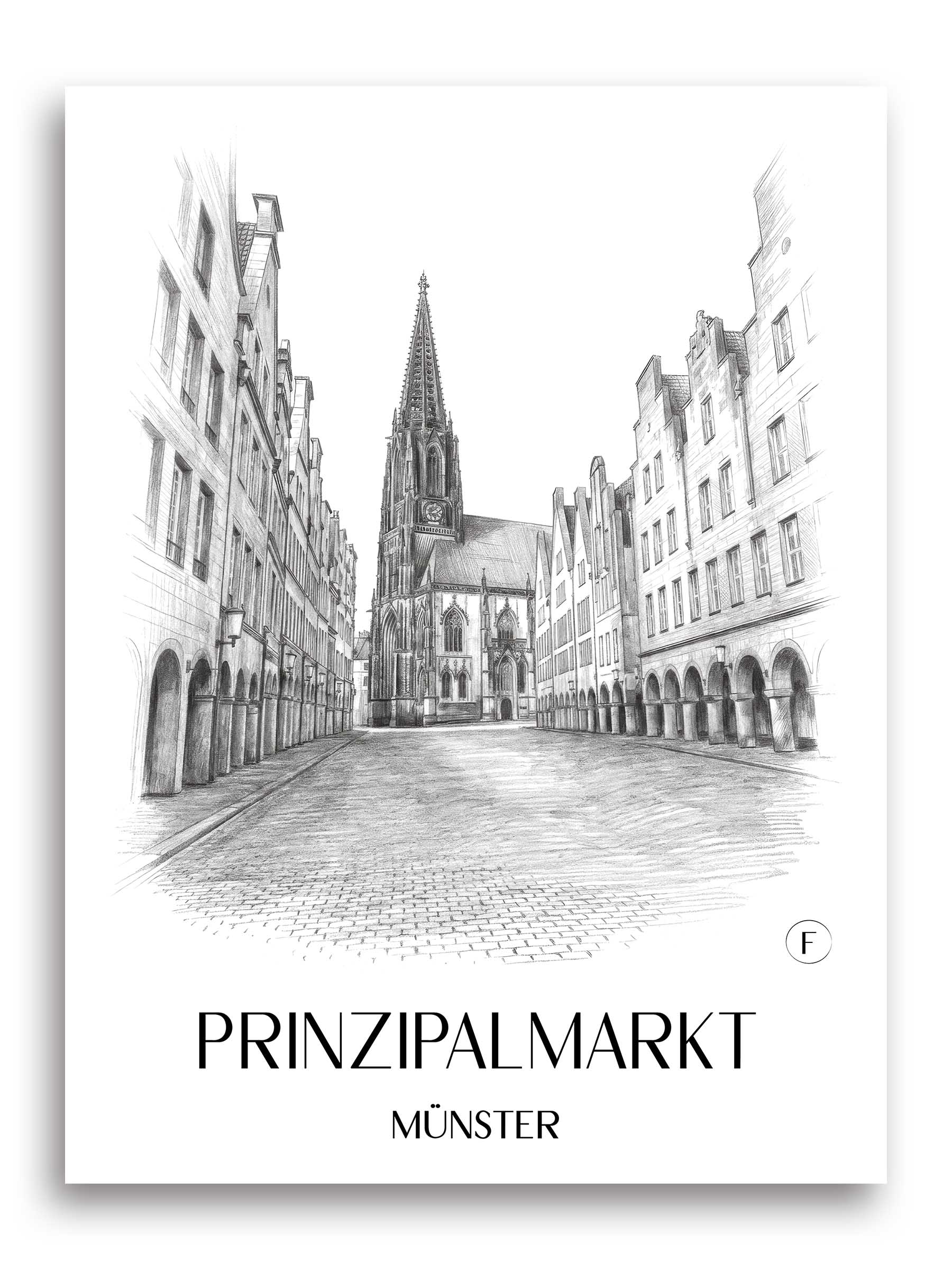 prinzipalmarkt-münster-deutschland-poster-bleistift-zeichnung-drawing
