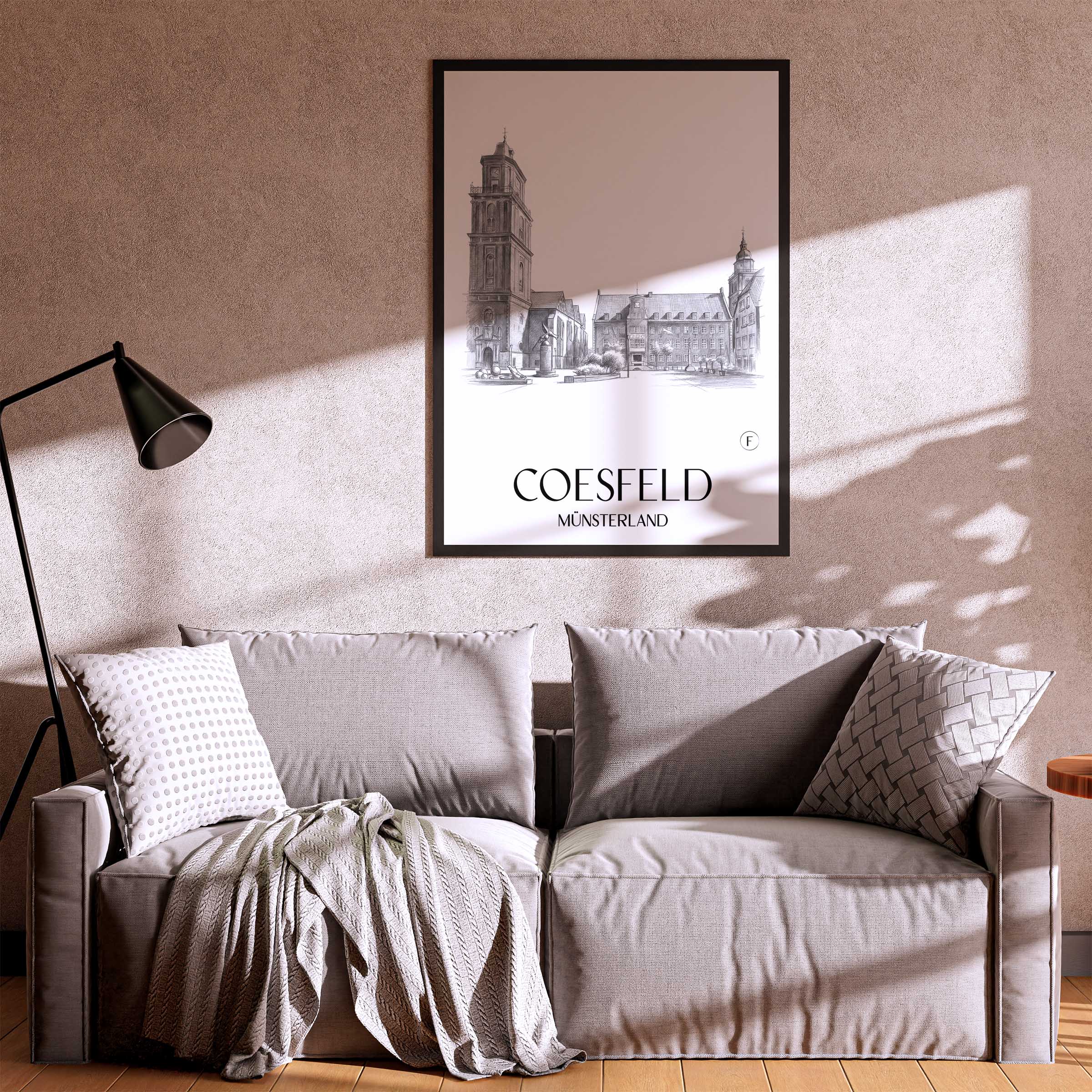 coesfeld-münsterland-deutschland-poster-bleistift-zeichnung-drawing
