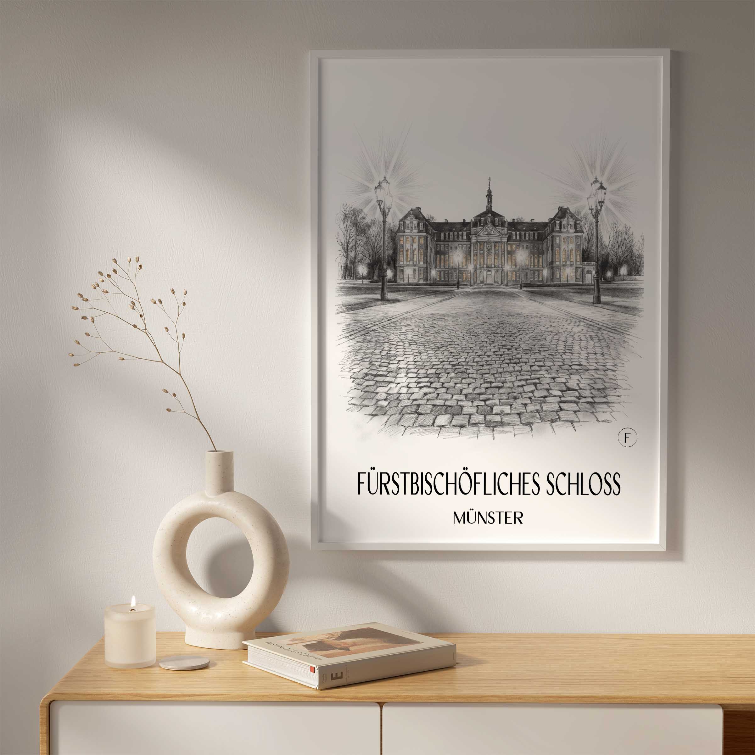 fürstbischöfliches-schloss-münster-deutschland-poster-bleistift-zeichnung-drawing