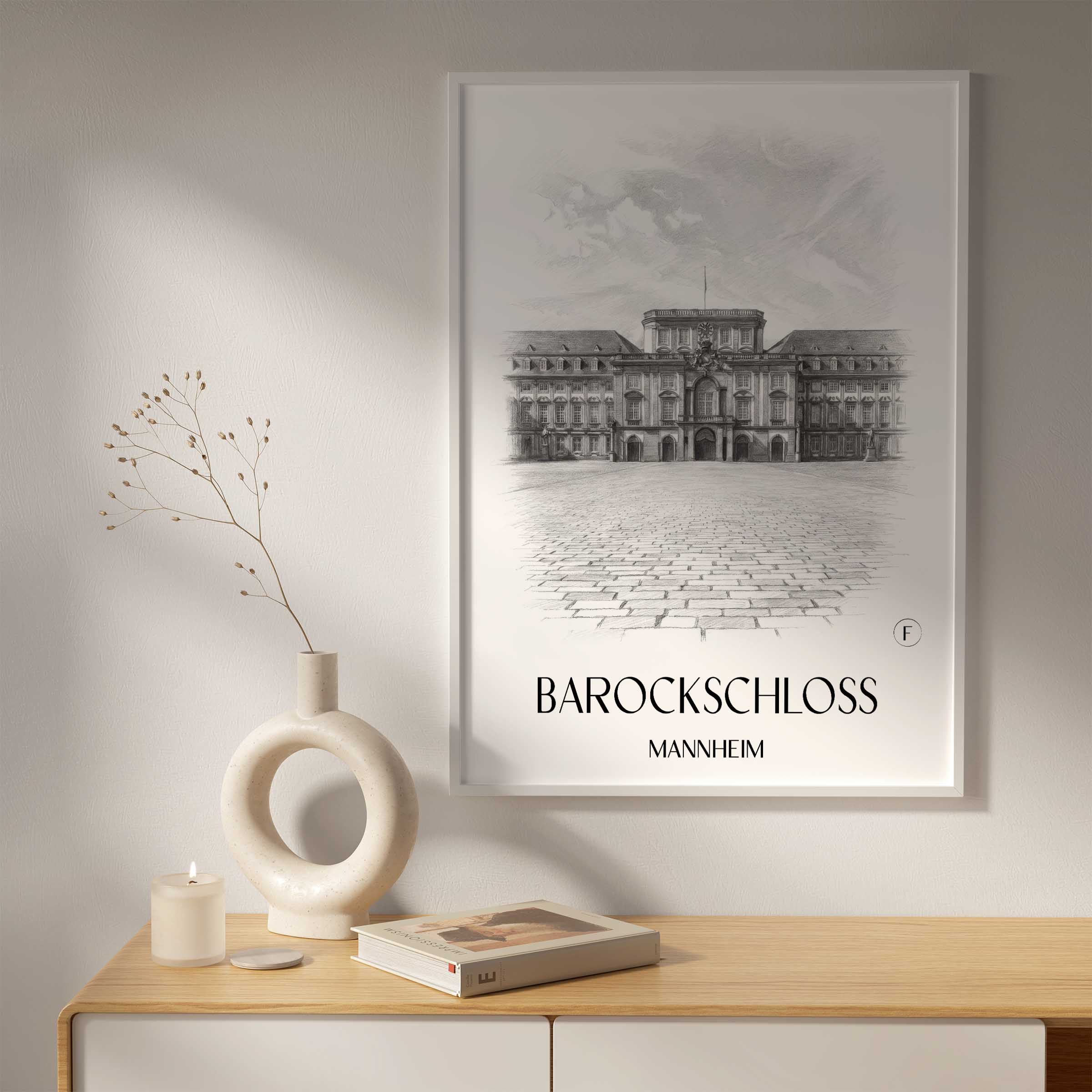 barockschloss-mannheim-deutschland-poster-bleistift-zeichnung-drawing