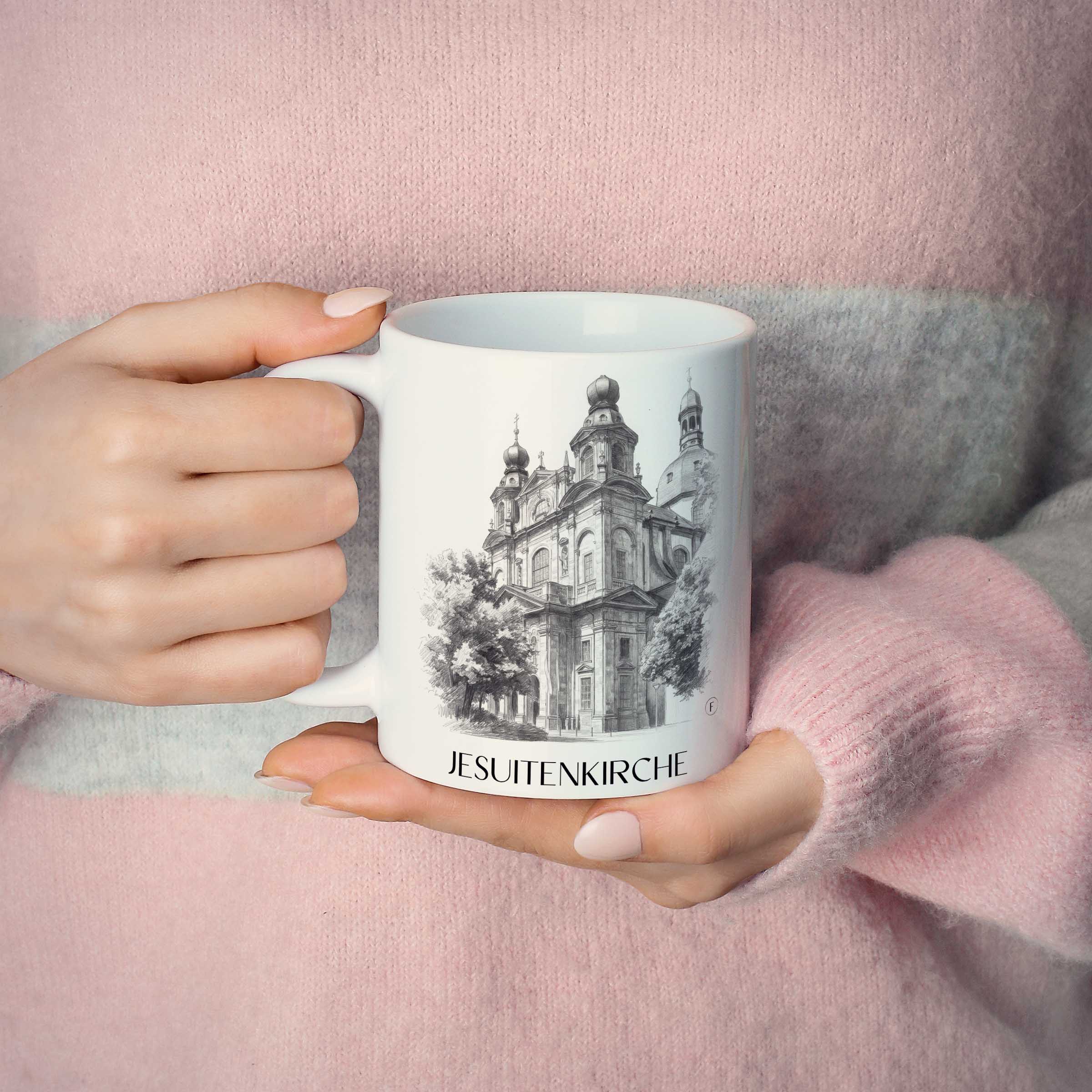 jesuitenkirche-mannheim-deutschland-kaffeebecher-bleistift-zeichnung-drawing
