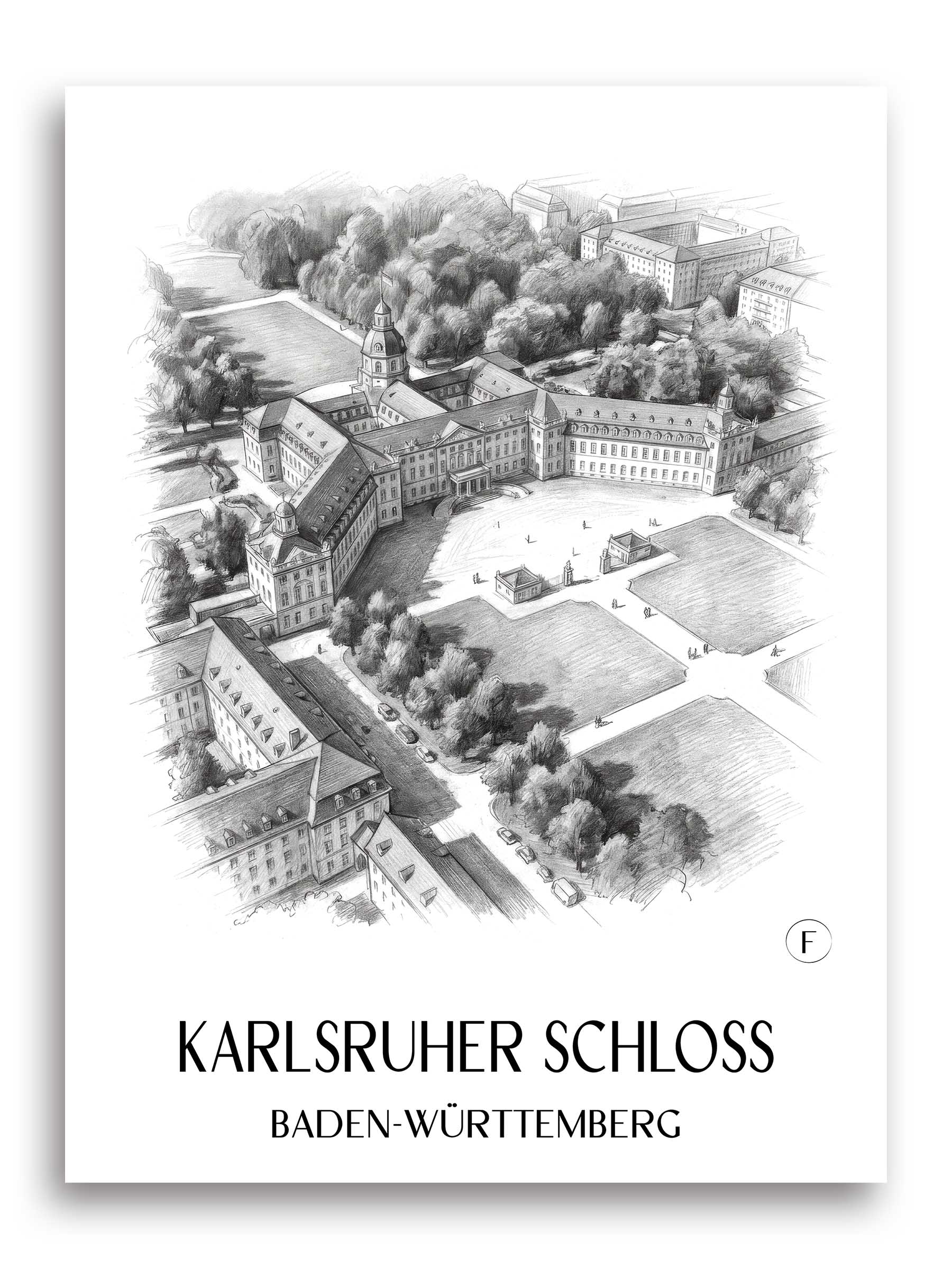 karlsruher-schloss-baden-württemberg-deutschland-poster-bleistift-zeichnung-drawing