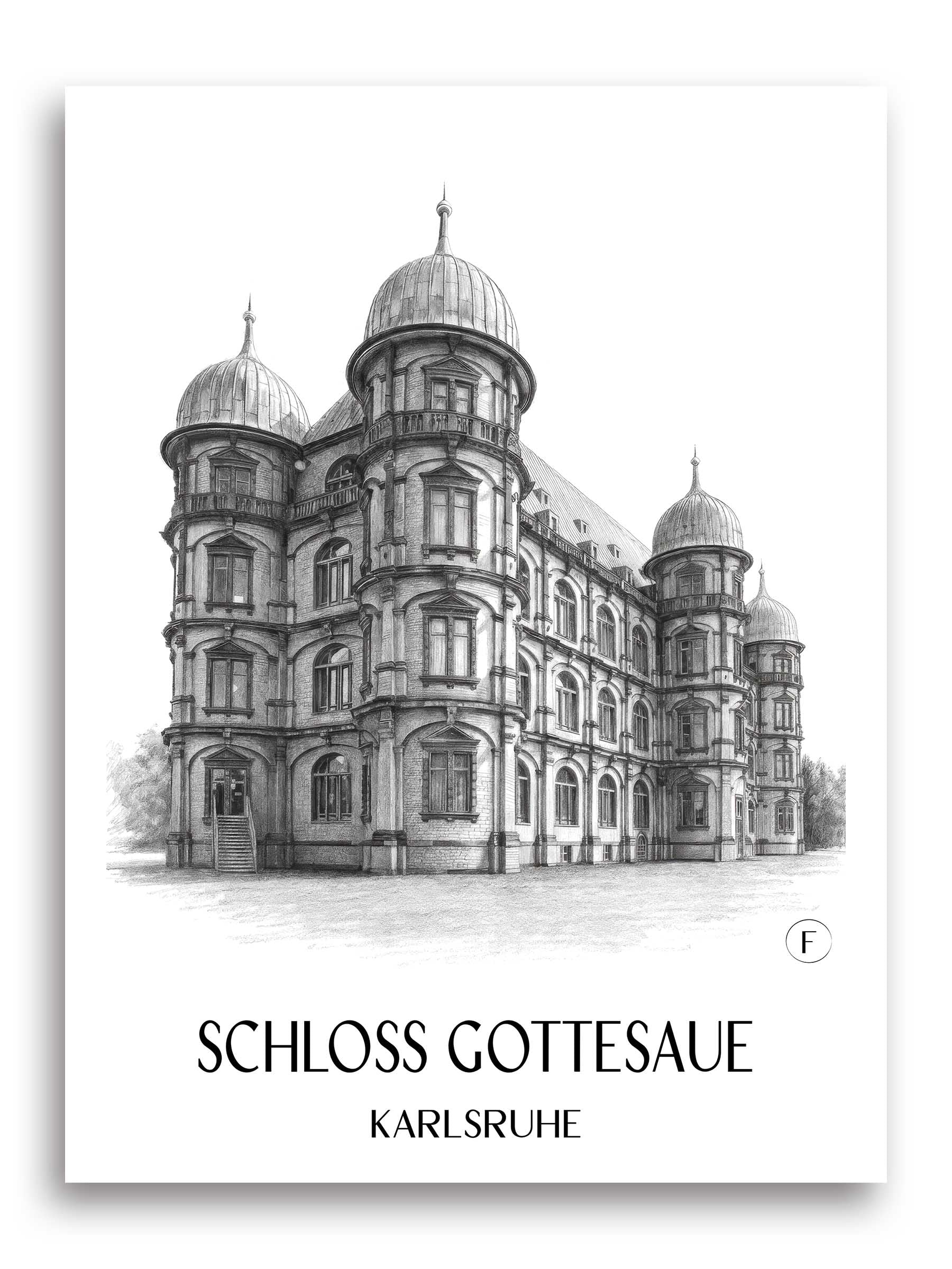 schloss-gottesaue-karlsruhe-deutschland-poster-bleistift-zeichnung-drawing