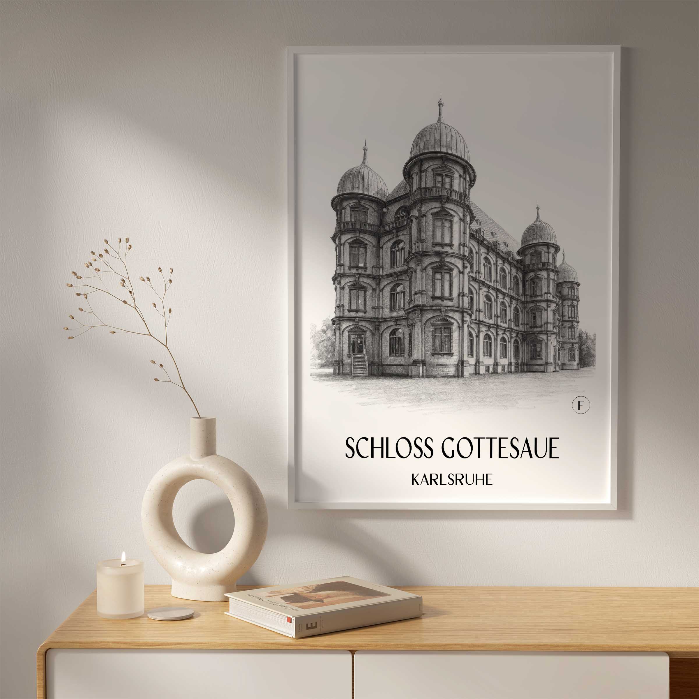 schloss-gottesaue-karlsruhe-deutschland-poster-bleistift-zeichnung-drawing
