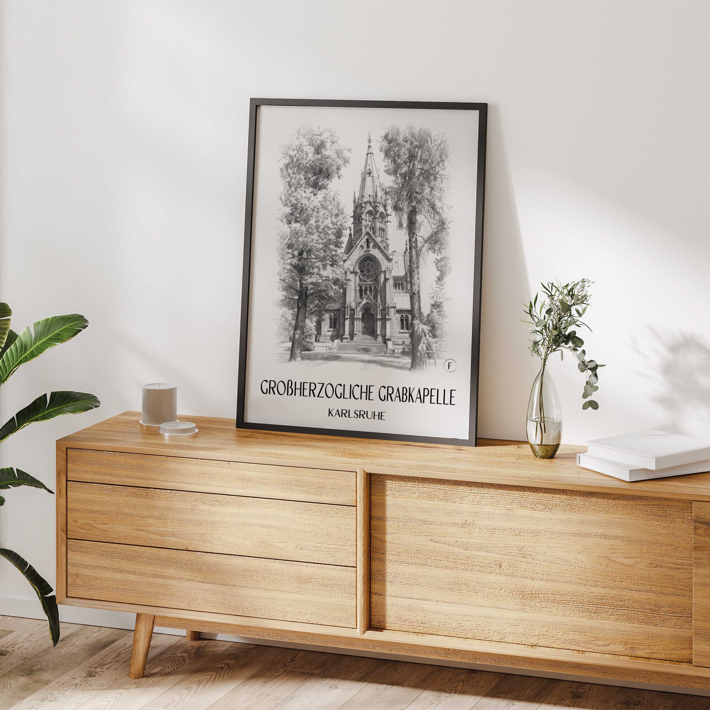 großherzogliche-grabkapelle-karlsruhe-deutschland-poster-bleistift-zeichnung-drawing