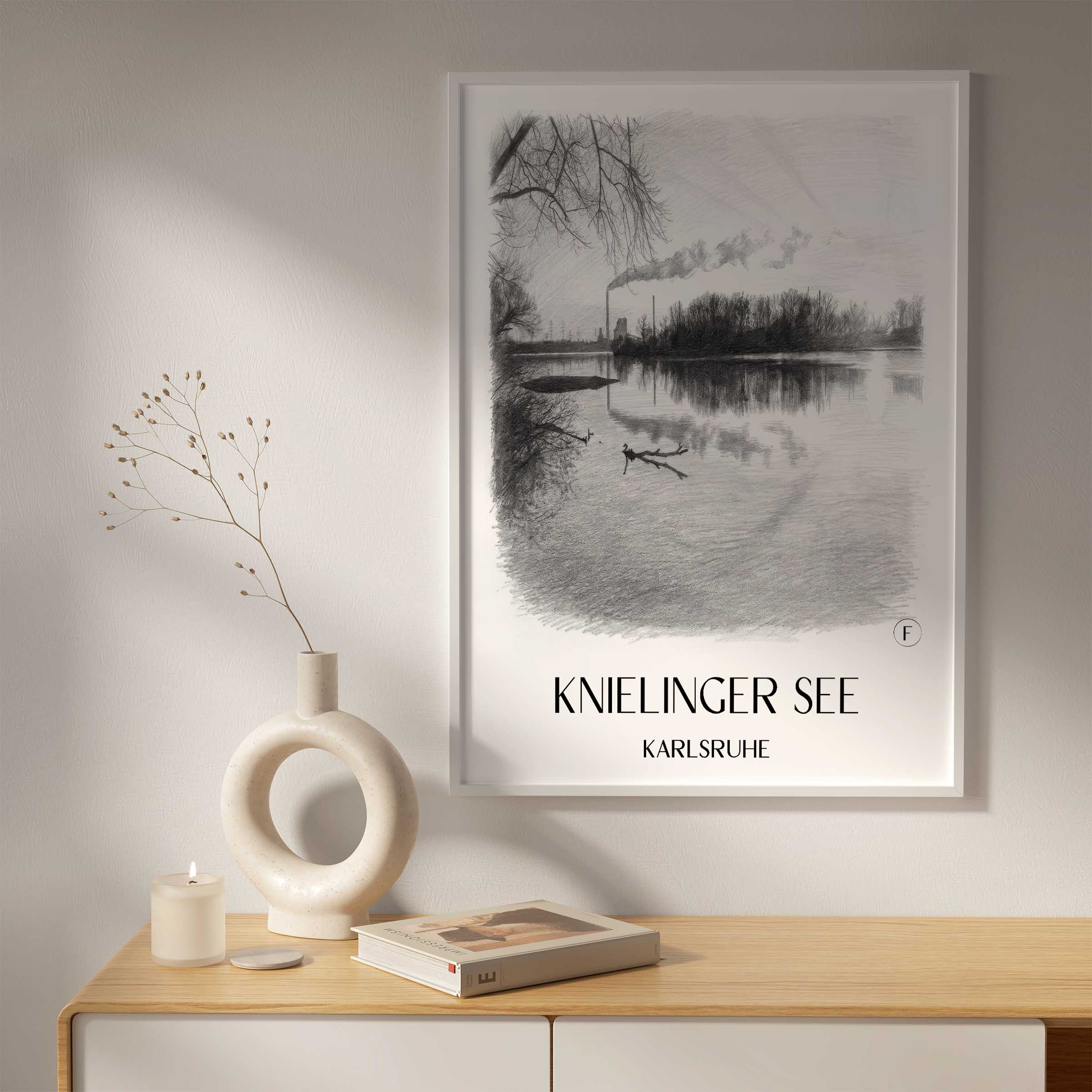 knielinger-see-karlsruhe-deutschland-poster-bleistift-zeichnung-drawing