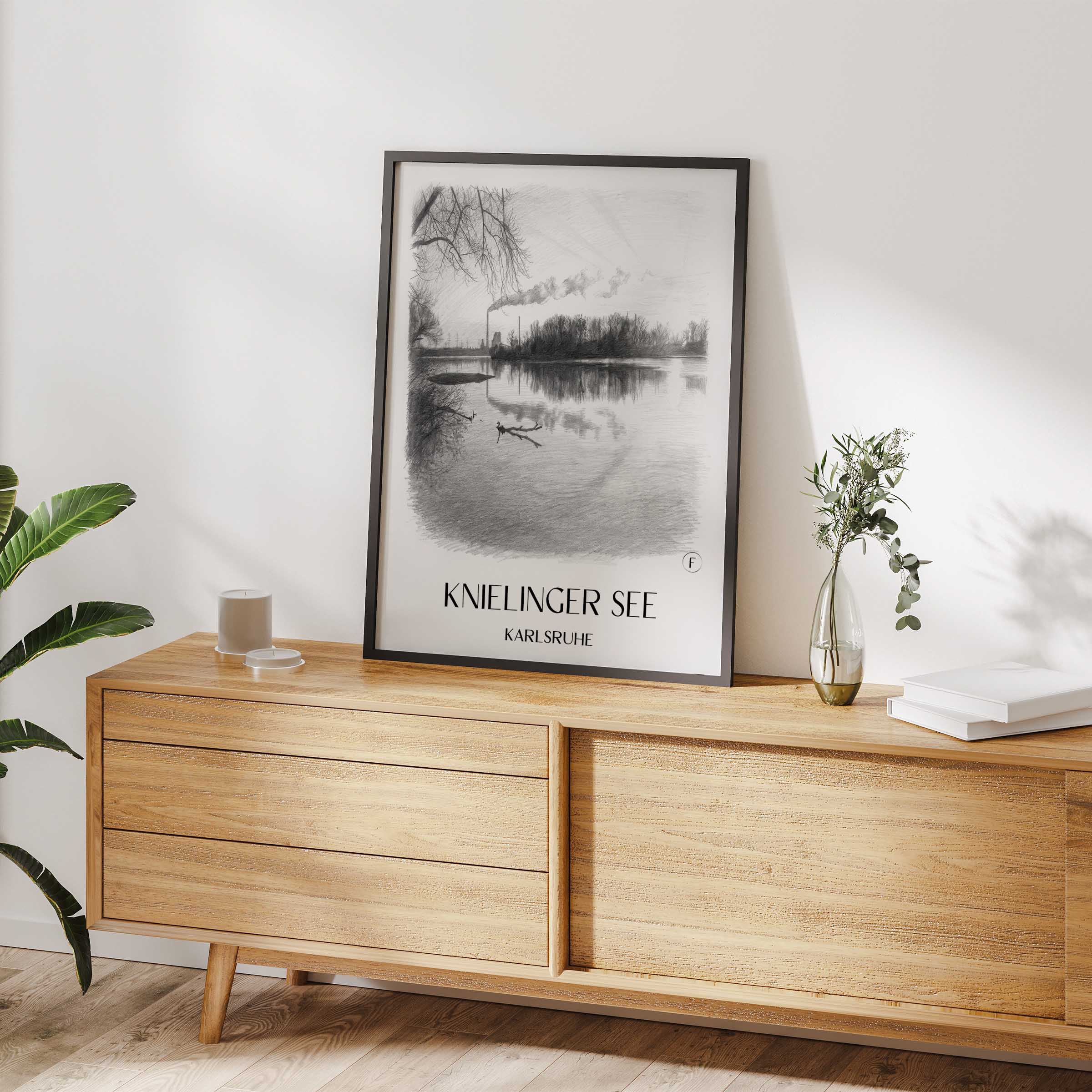 knielinger-see-karlsruhe-deutschland-poster-bleistift-zeichnung-drawing