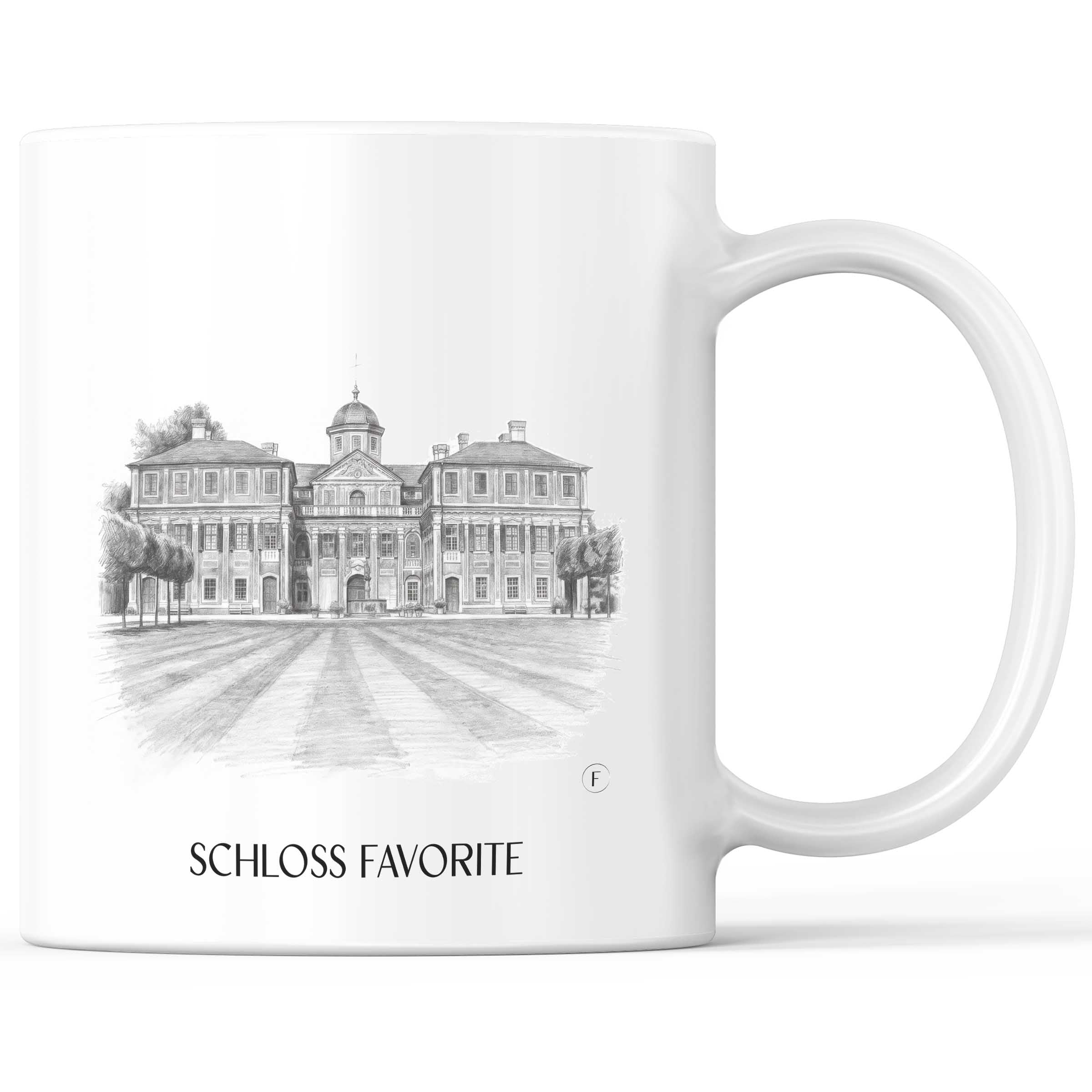 schloss-favorite-rastatt-deutschland-kaffeebecher-bleistift-zeichnung-drawing