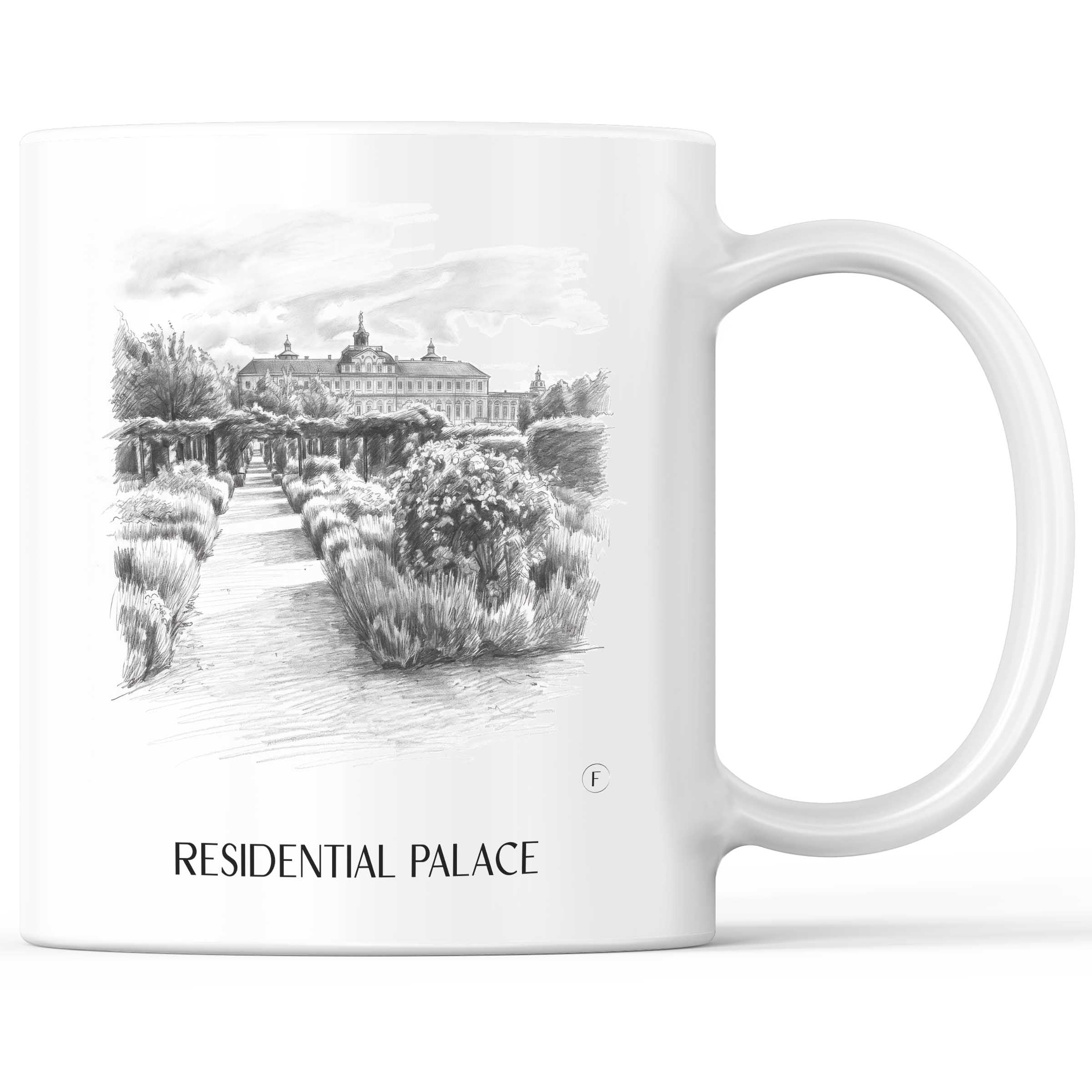 Residenzschloss Kaffeebecher - Rastatt - Deutschland Becher - Kaffeetasse im Zeichnung Stil