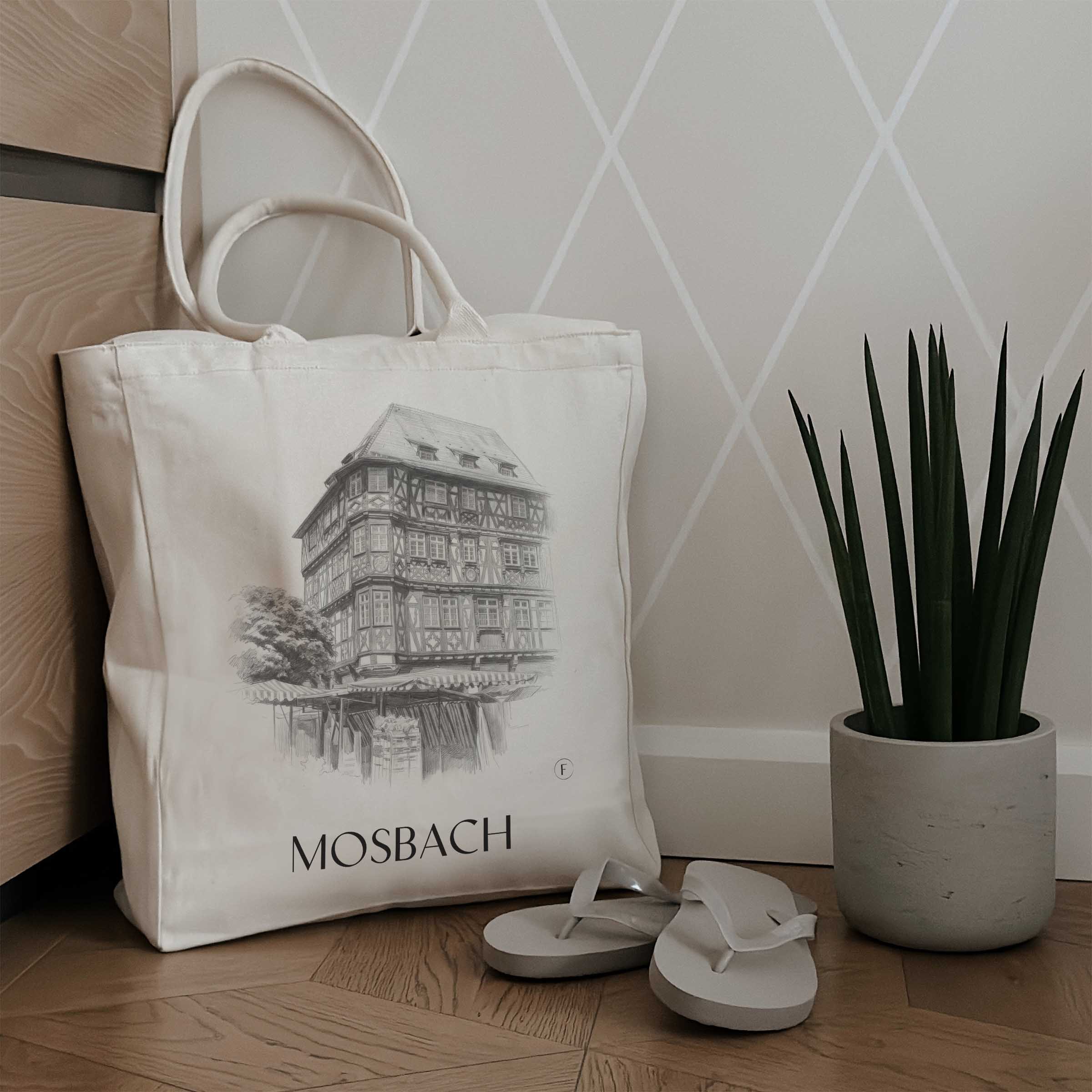 mosbach-neckartal-deutschland-einkaufstasche-bleistift-zeichnung-drawing