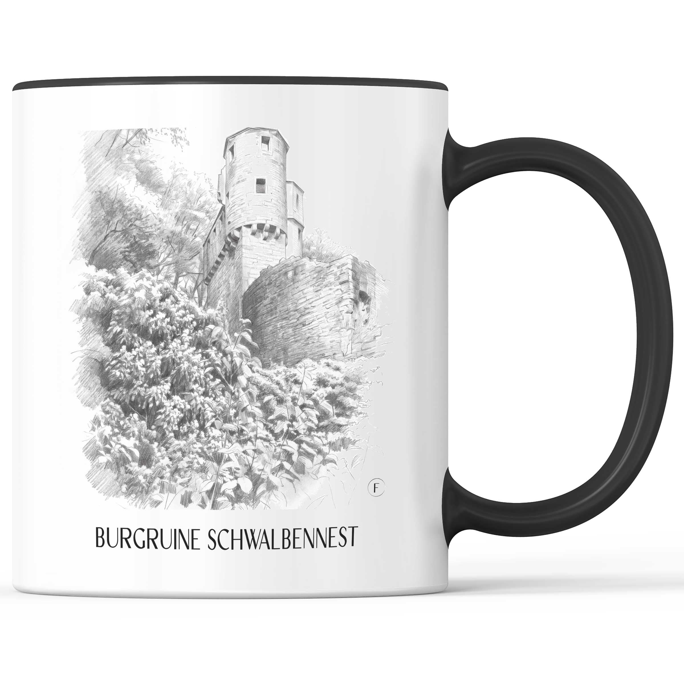 burgruine-schwalbennest-neckarsteinnach-deutschland-kaffeebecher-bleistift-zeichnung-drawing