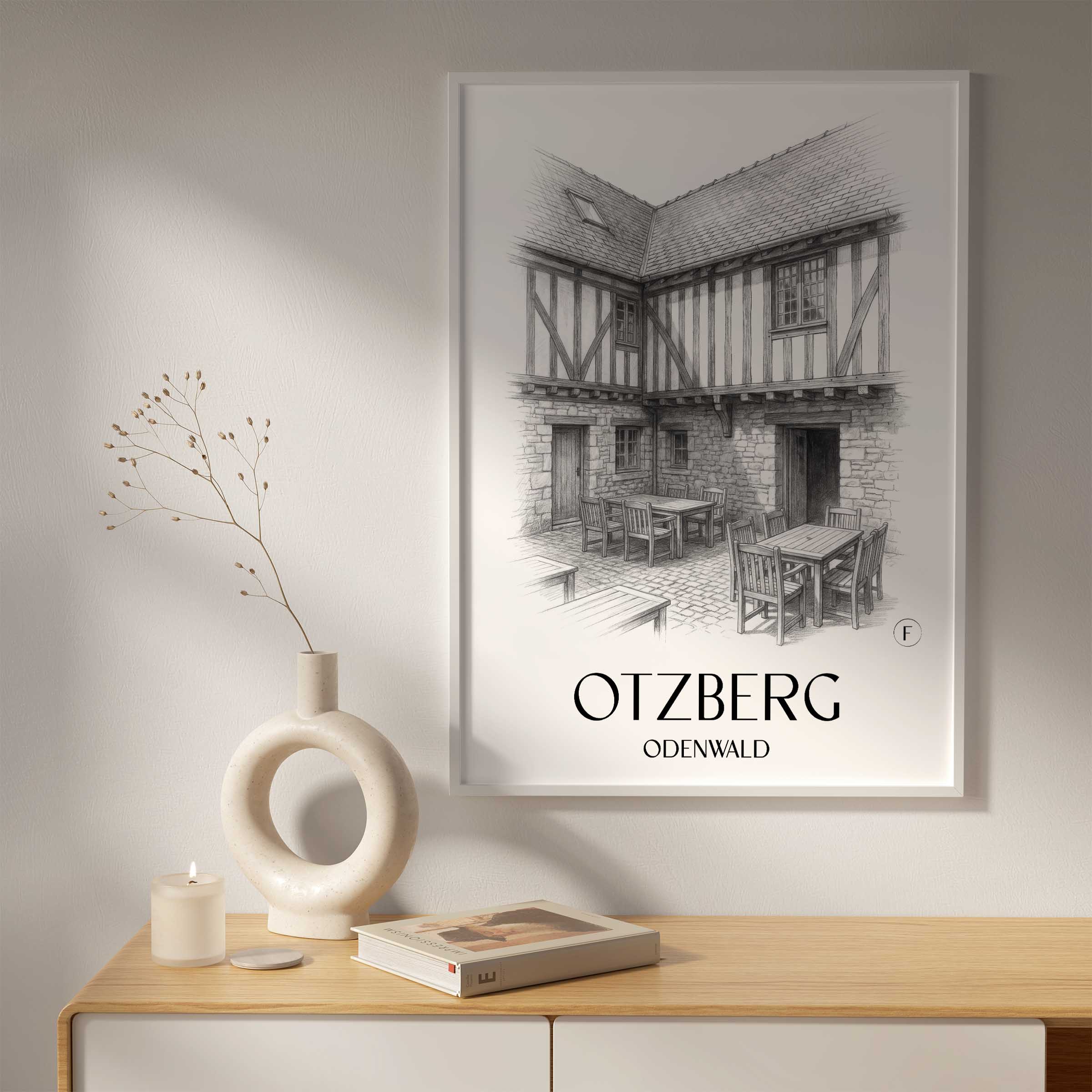 otzberg-odenwald-deutschland-poster-bleistift-zeichnung-drawing