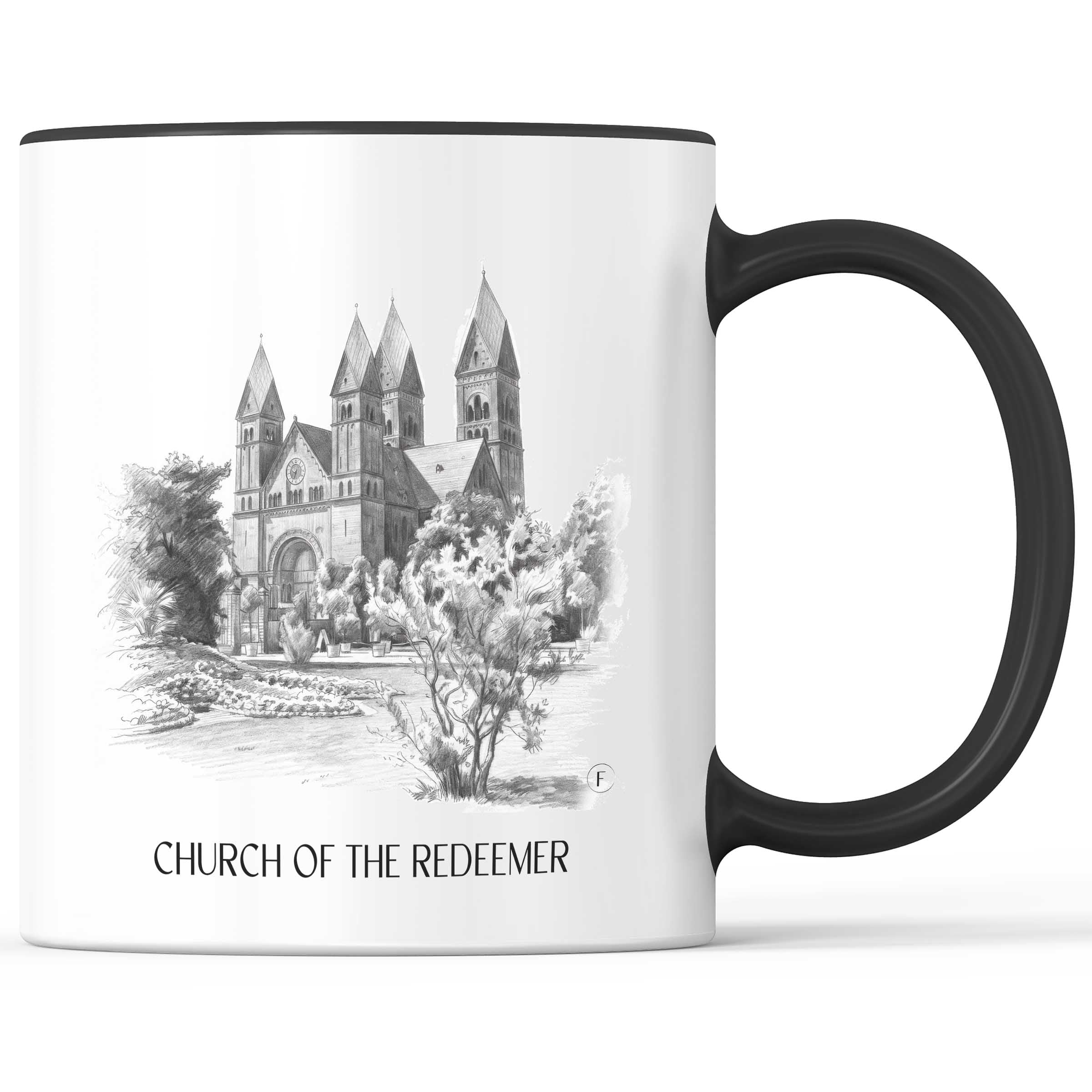 Erlöserkirche Kaffeebecher - Bad Homburg - Deutschland Becher - Kaffeetasse im Zeichnung Stil