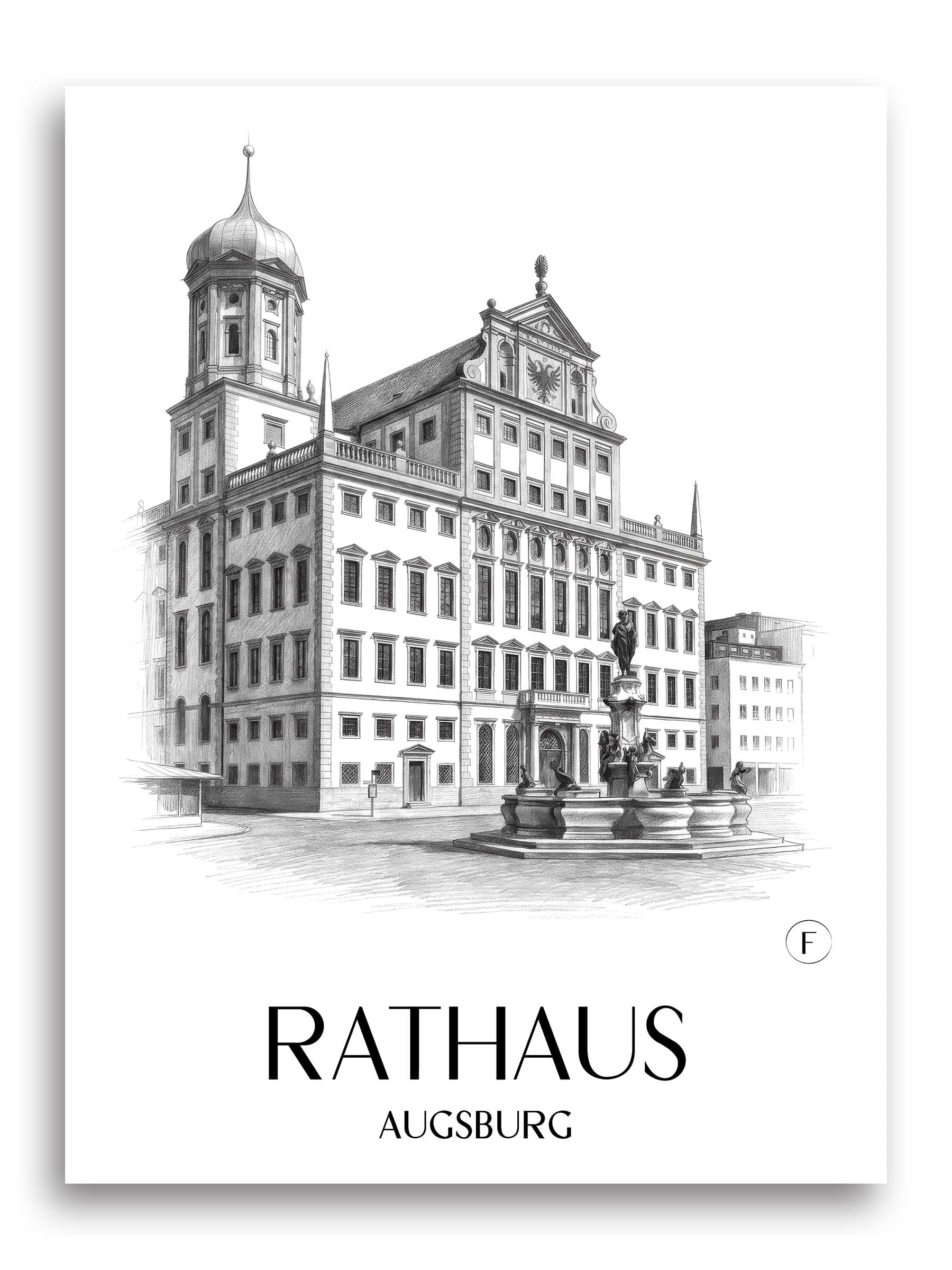 rathaus-augsburg-deutschland-poster-bleistift-zeichnung-drawing