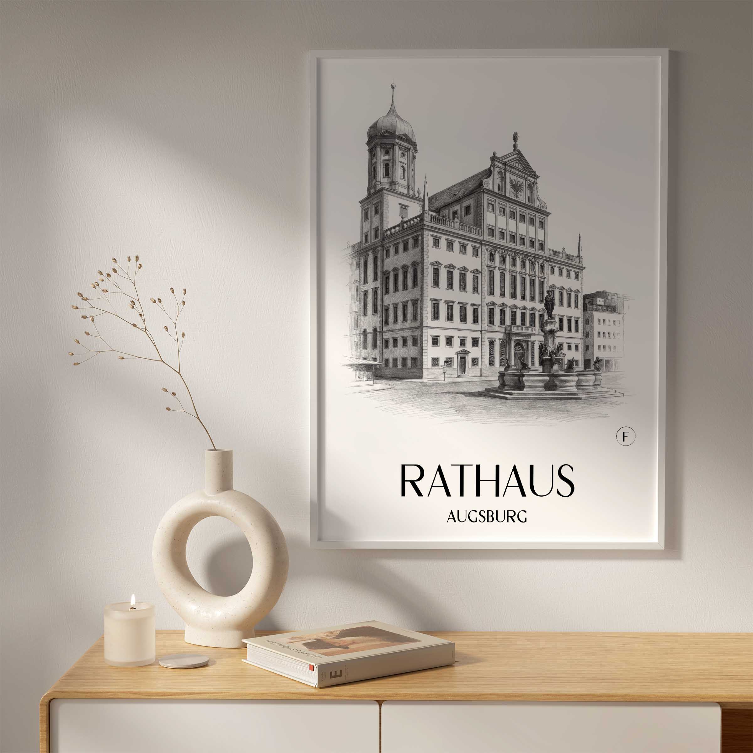 rathaus-augsburg-deutschland-poster-bleistift-zeichnung-drawing