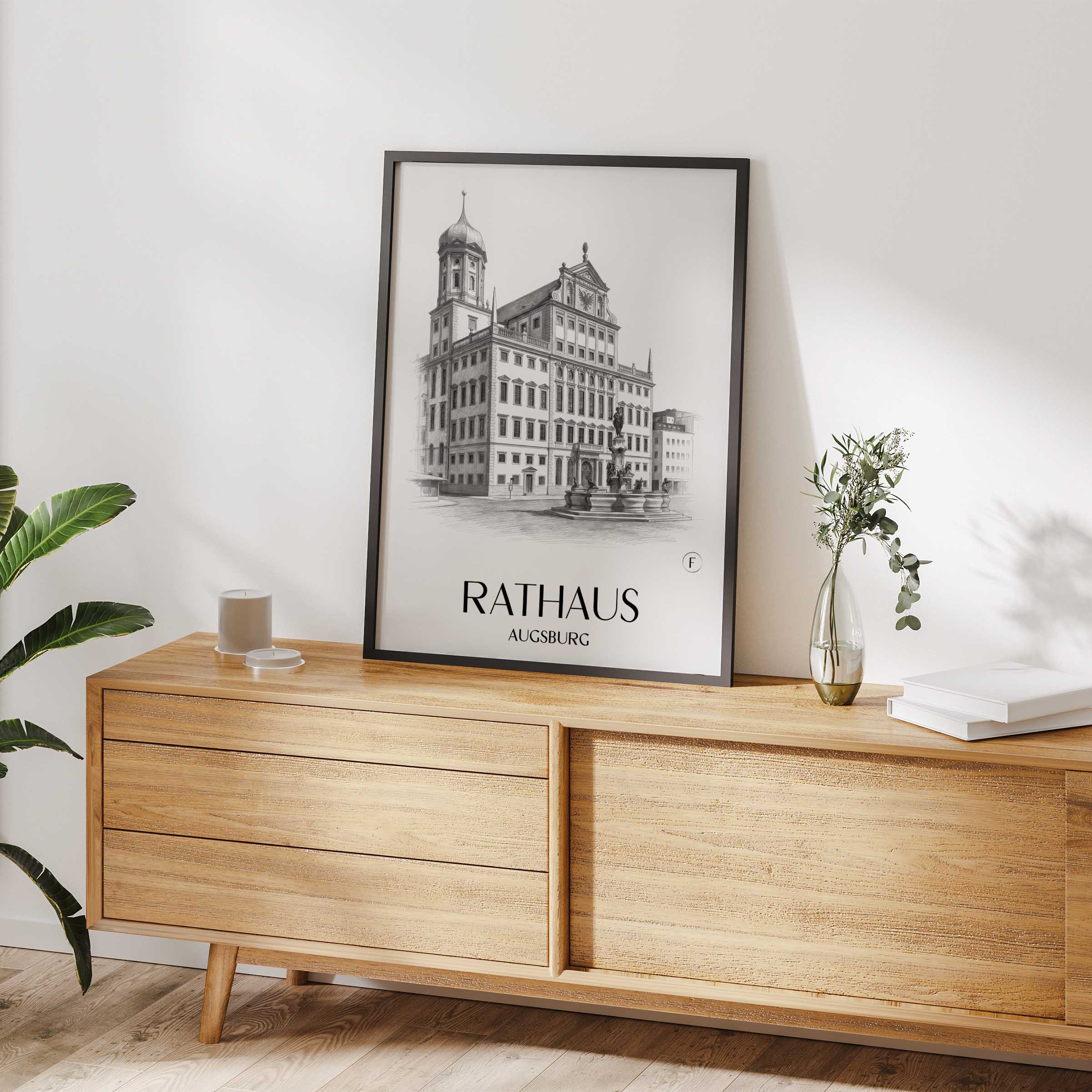 rathaus-augsburg-deutschland-poster-bleistift-zeichnung-drawing