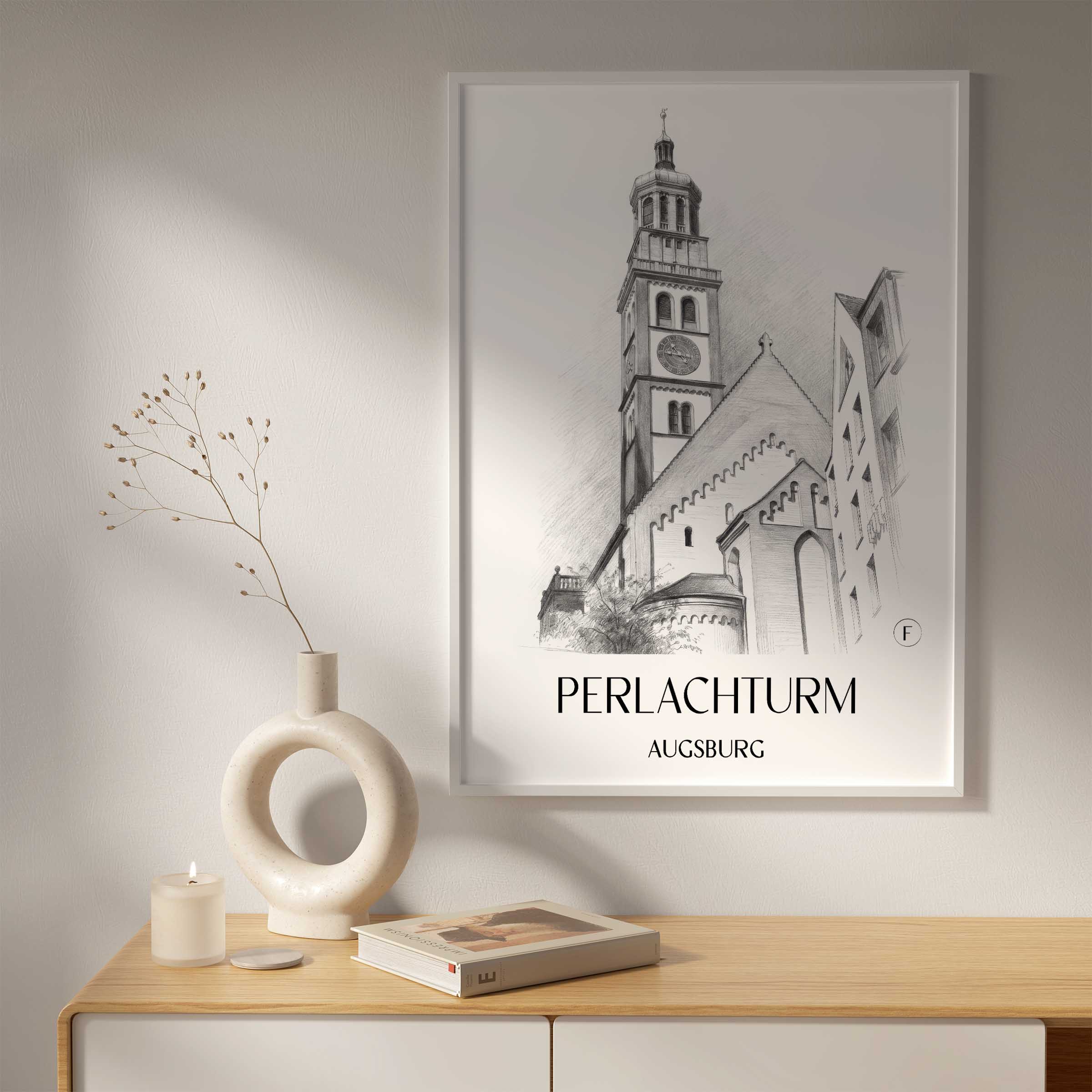 perlachturm-augsburg-deutschland-poster-bleistift-zeichnung-drawing
