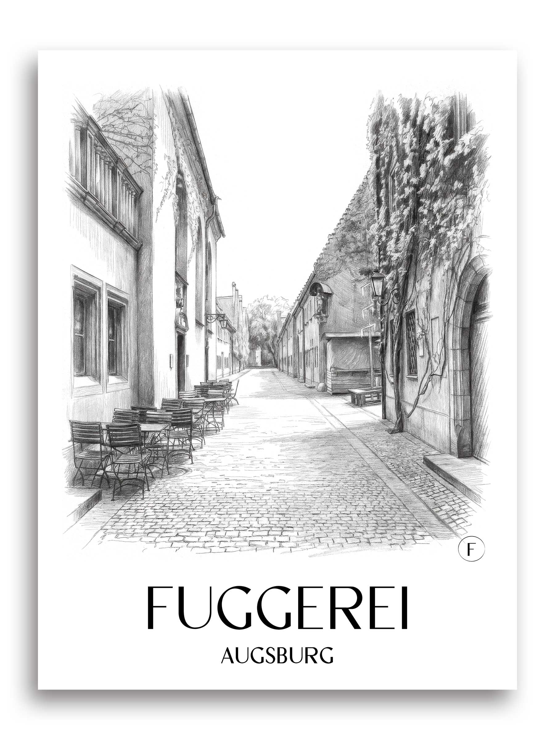 fuggerei-augsburg-deutschland-poster-bleistift-zeichnung-drawing