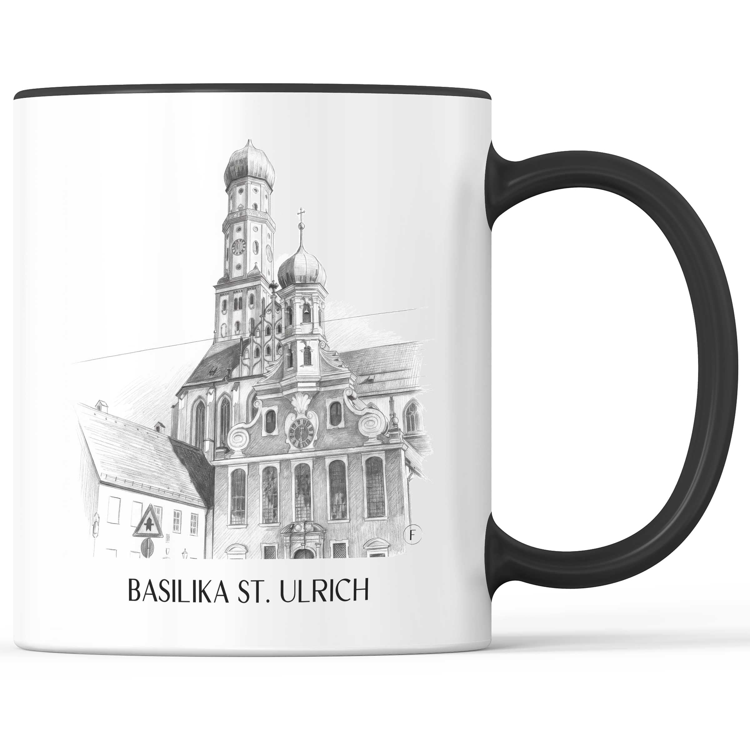 basilika-st.-ulrich-augsburg-deutschland-kaffeebecher-bleistift-zeichnung-drawing
